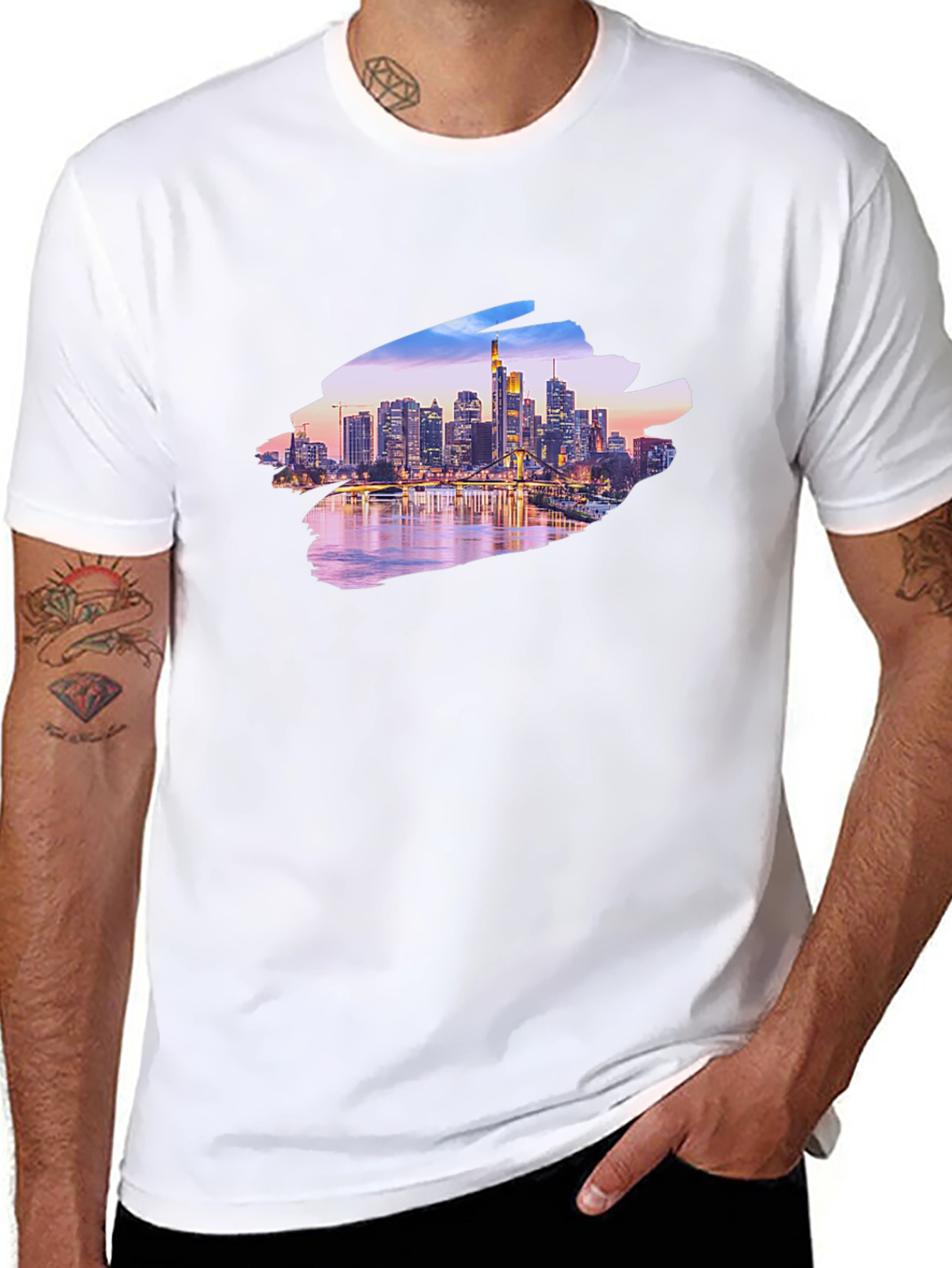 Cityscape Graphic Black T-Shirt