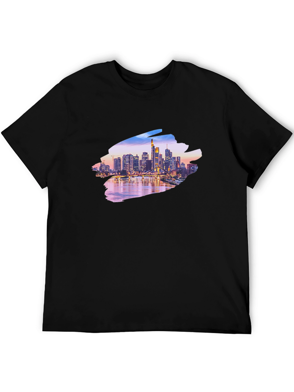 Cityscape Graphic Black T-Shirt