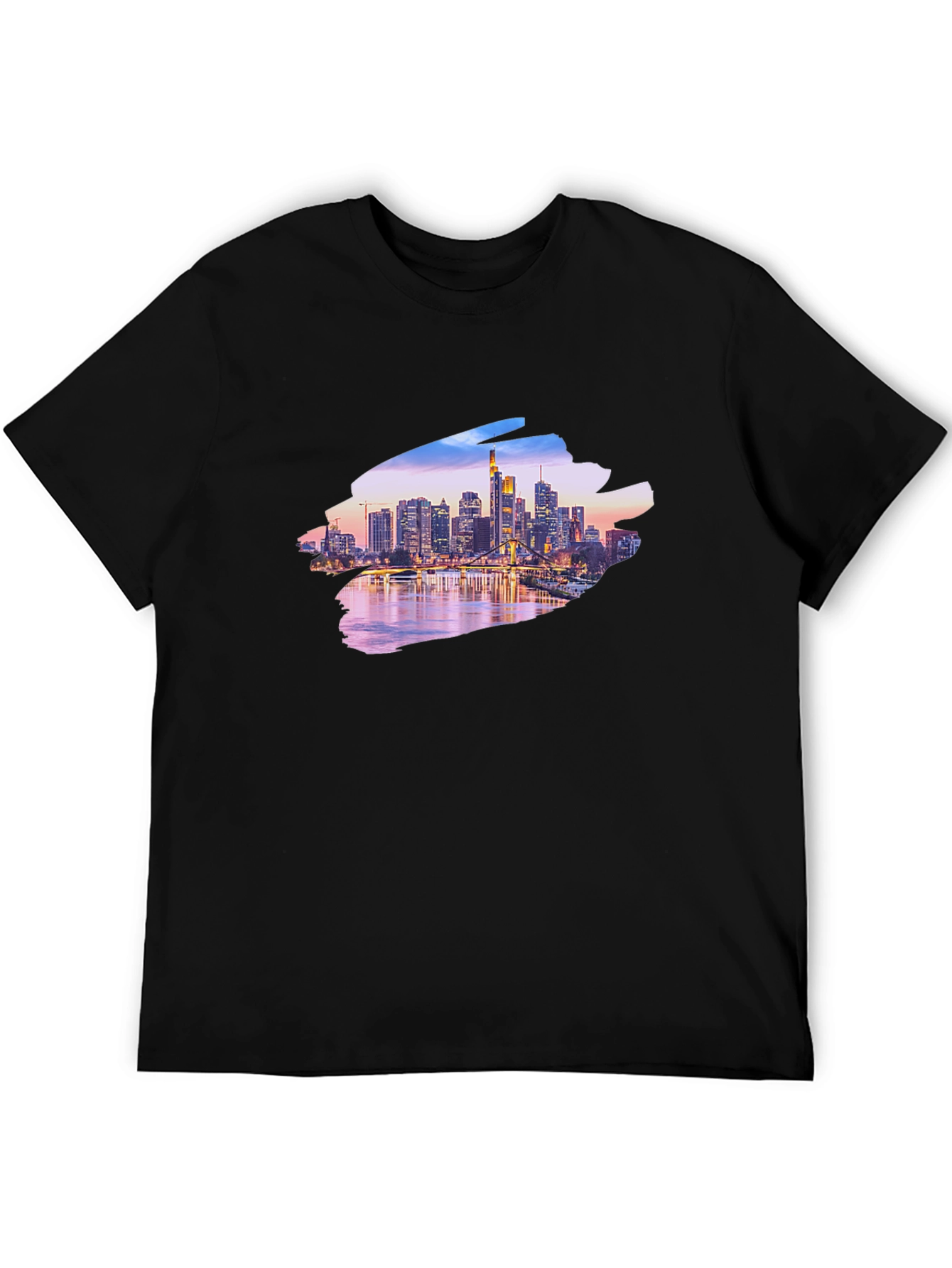 Cityscape Graphic Black T-Shirt