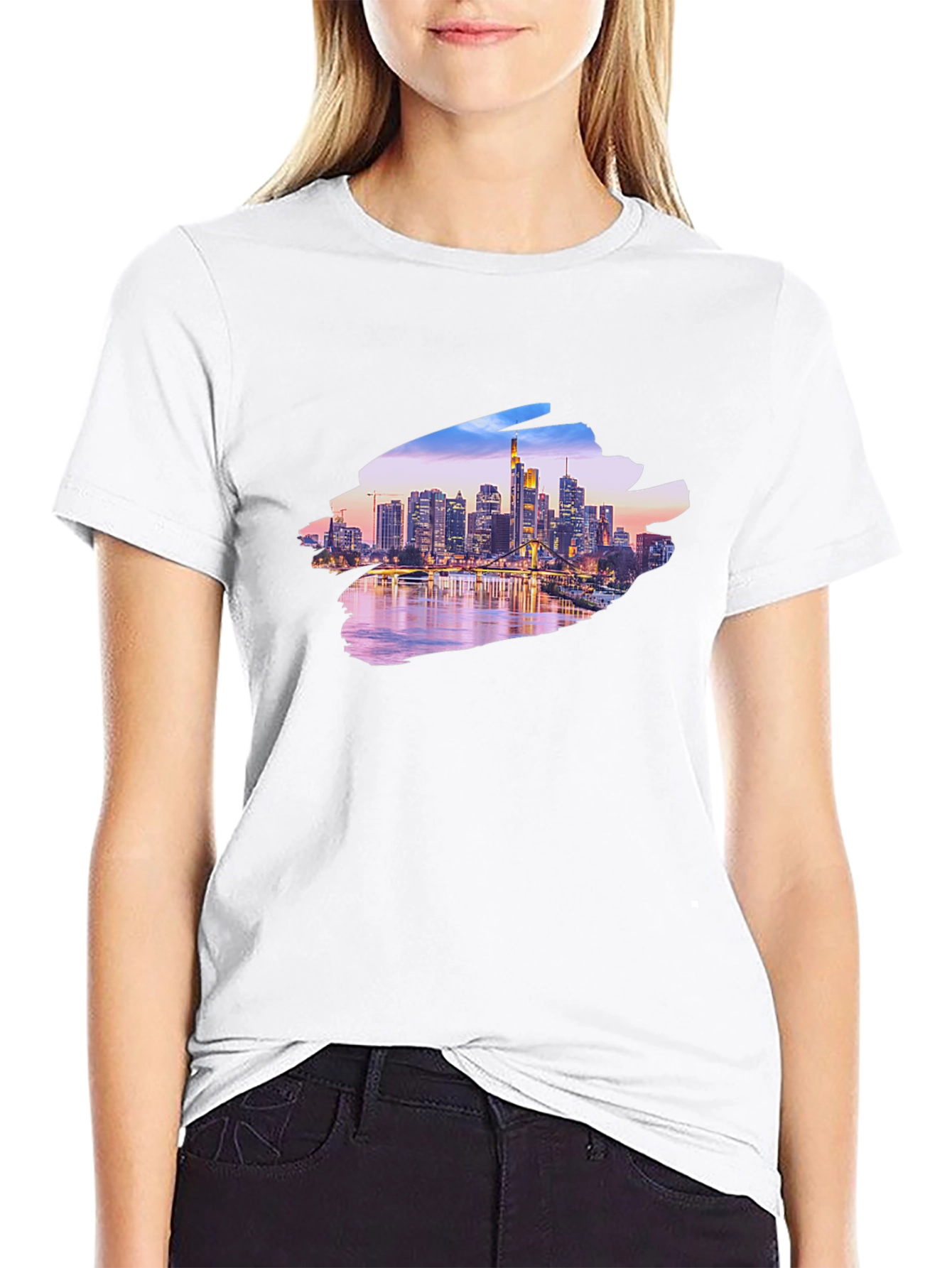 Cityscape Graphic Black T-Shirt