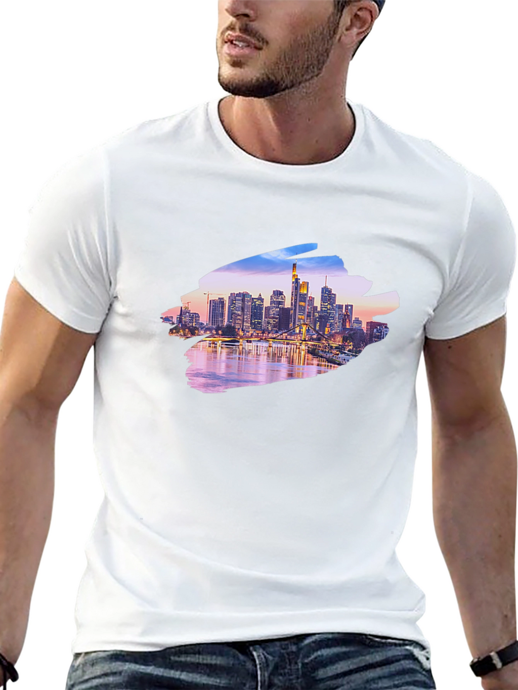 Cityscape Graphic Black T-Shirt