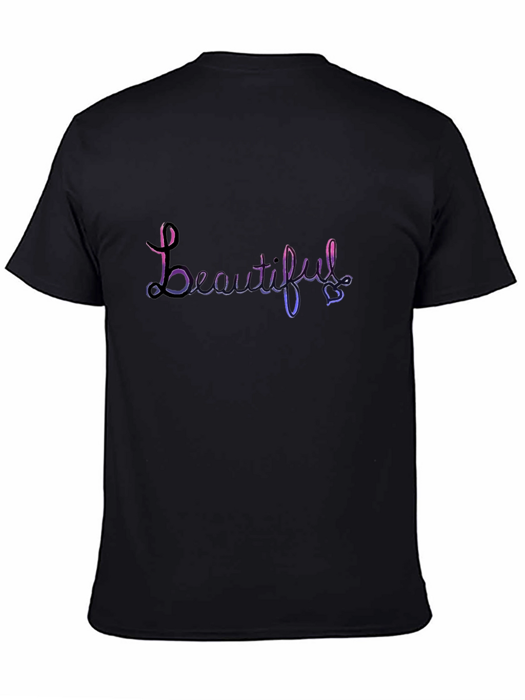 Beautiful Script Black T-Shirt