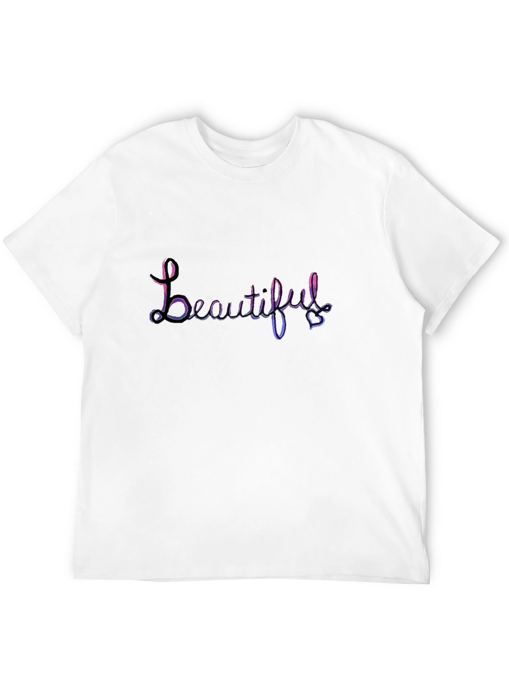 Beautiful Script Black T-Shirt