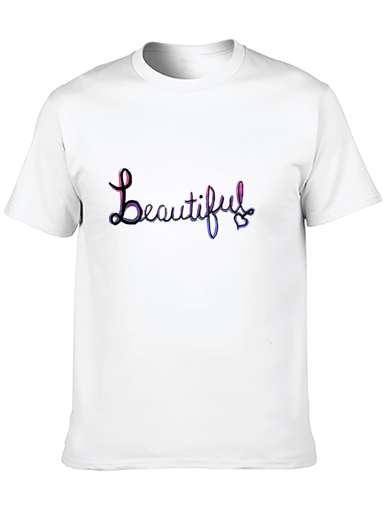 Beautiful Script Black T-Shirt