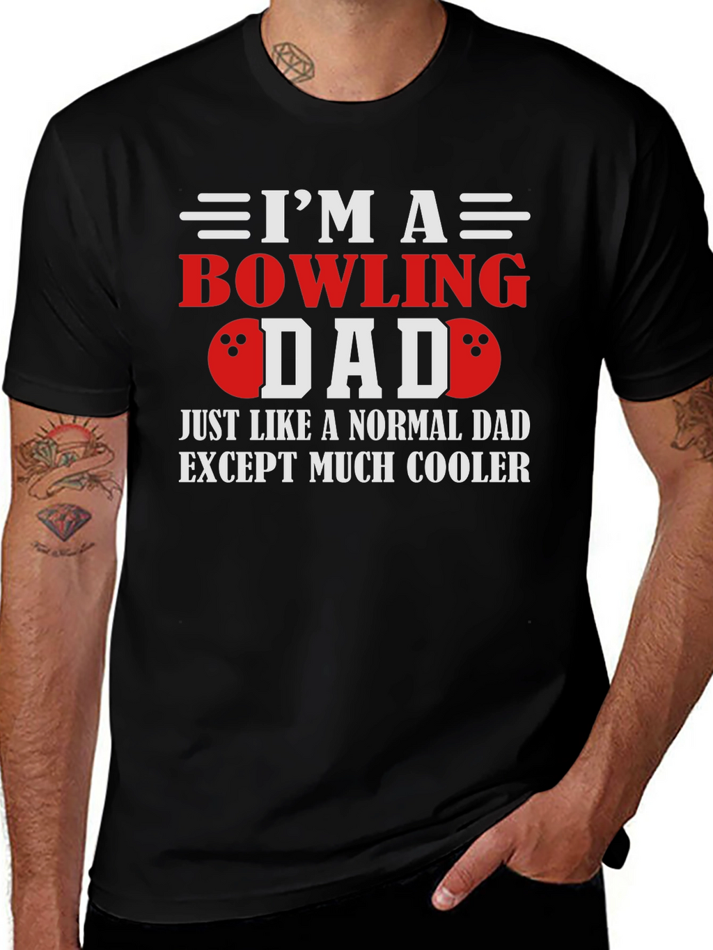 Bowling Dad T-Shirt - Cool Fathers Day Gift