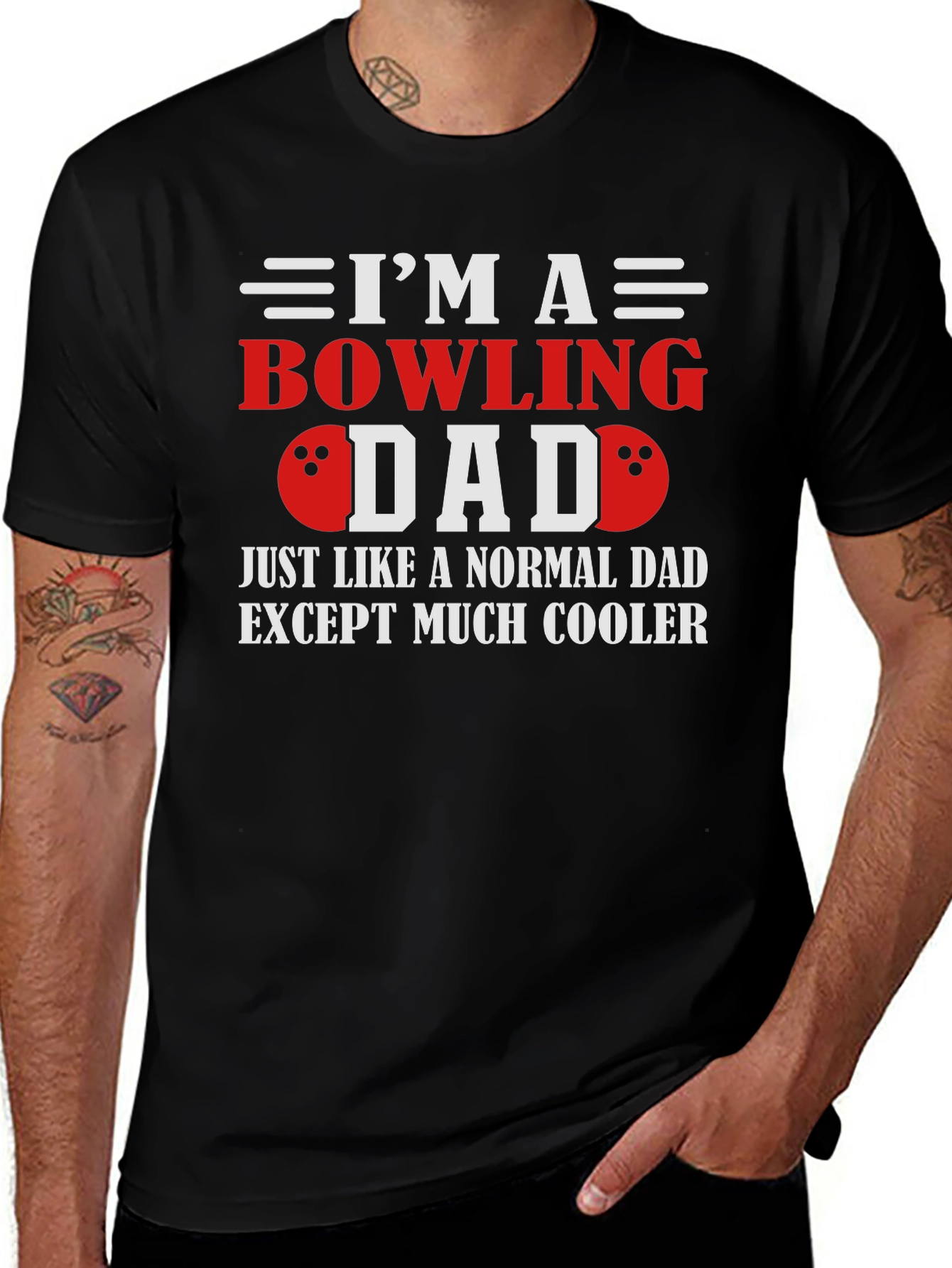 Bowling Dad T-Shirt - Cool Fathers Day Gift