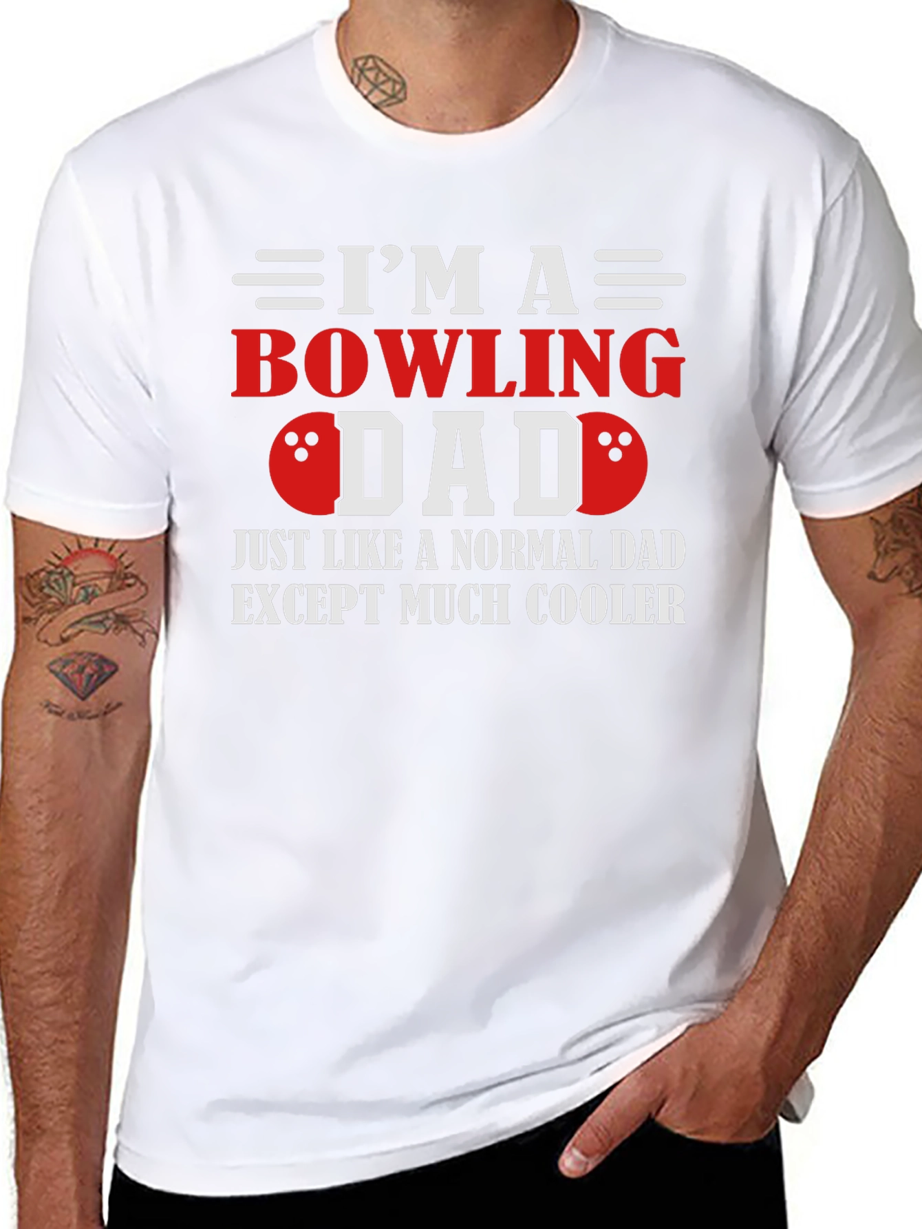 Bowling Dad T-Shirt - Cool Fathers Day Gift