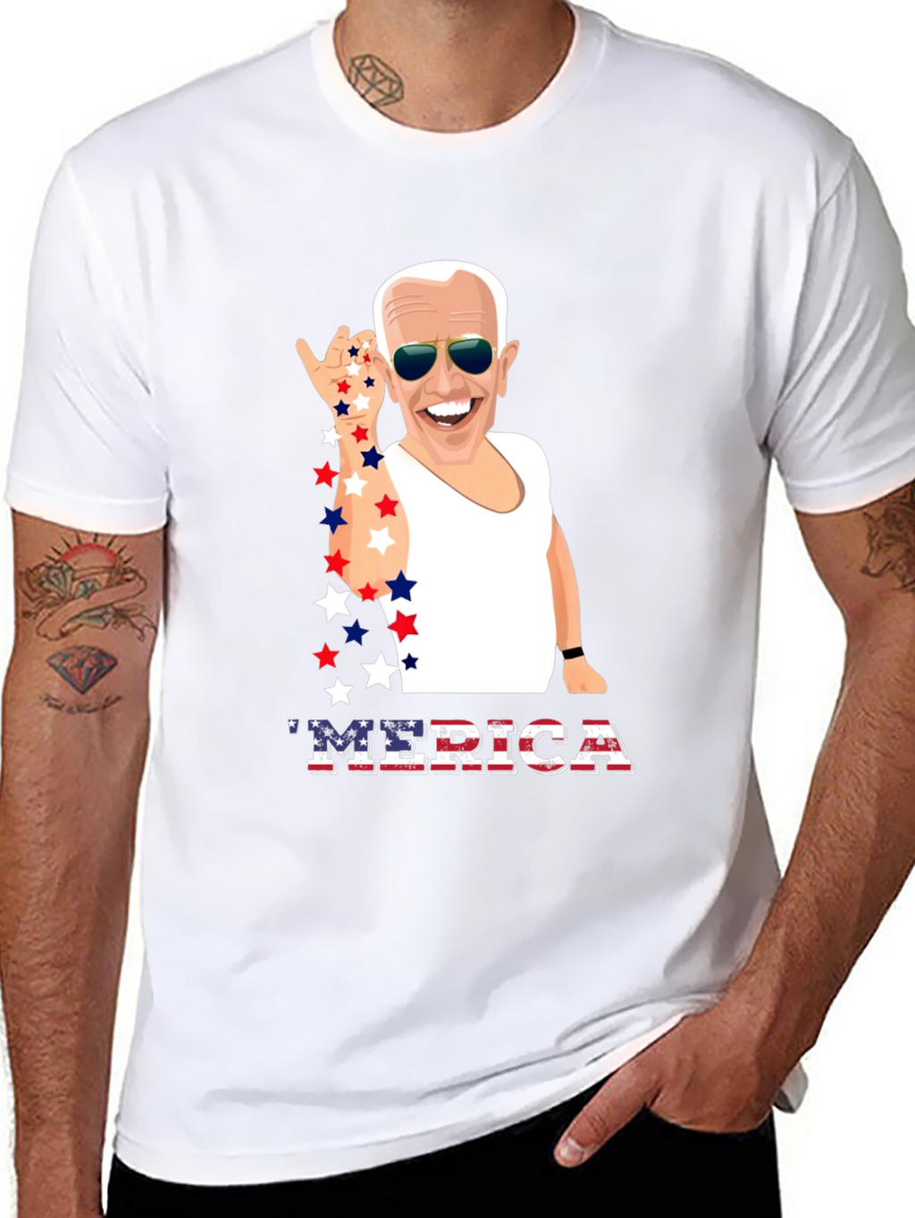 Joe Biden MERICA Patriotic T-Shirt