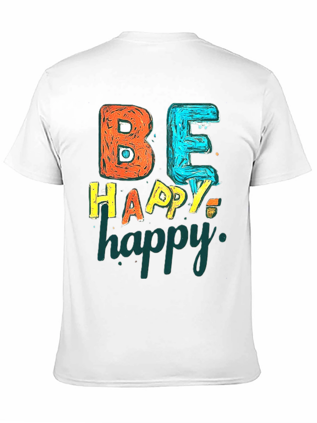 Be Happy Graphic Tee - Black Unisex T-Shirt