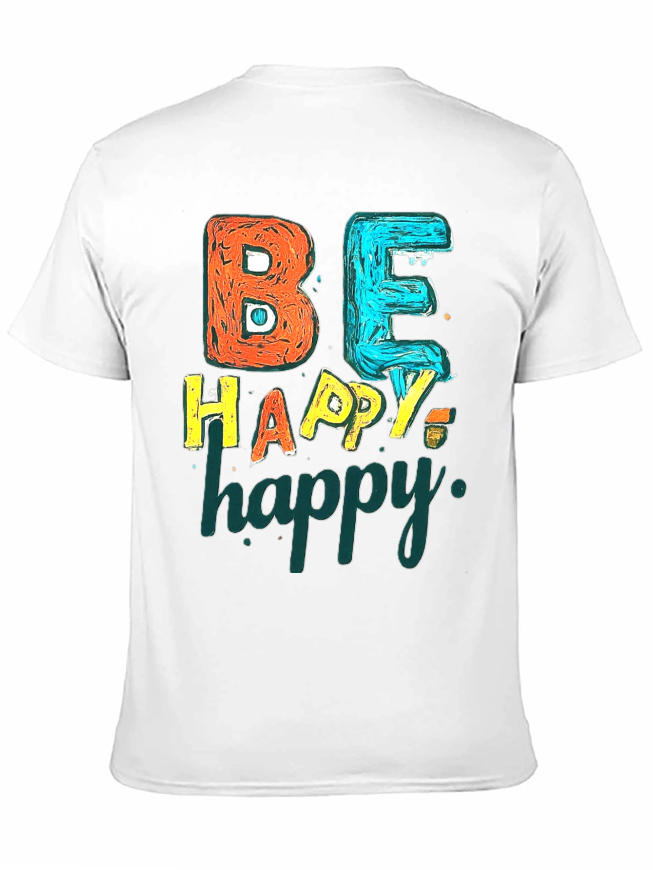Be Happy Graphic Tee - Black Unisex T-Shirt