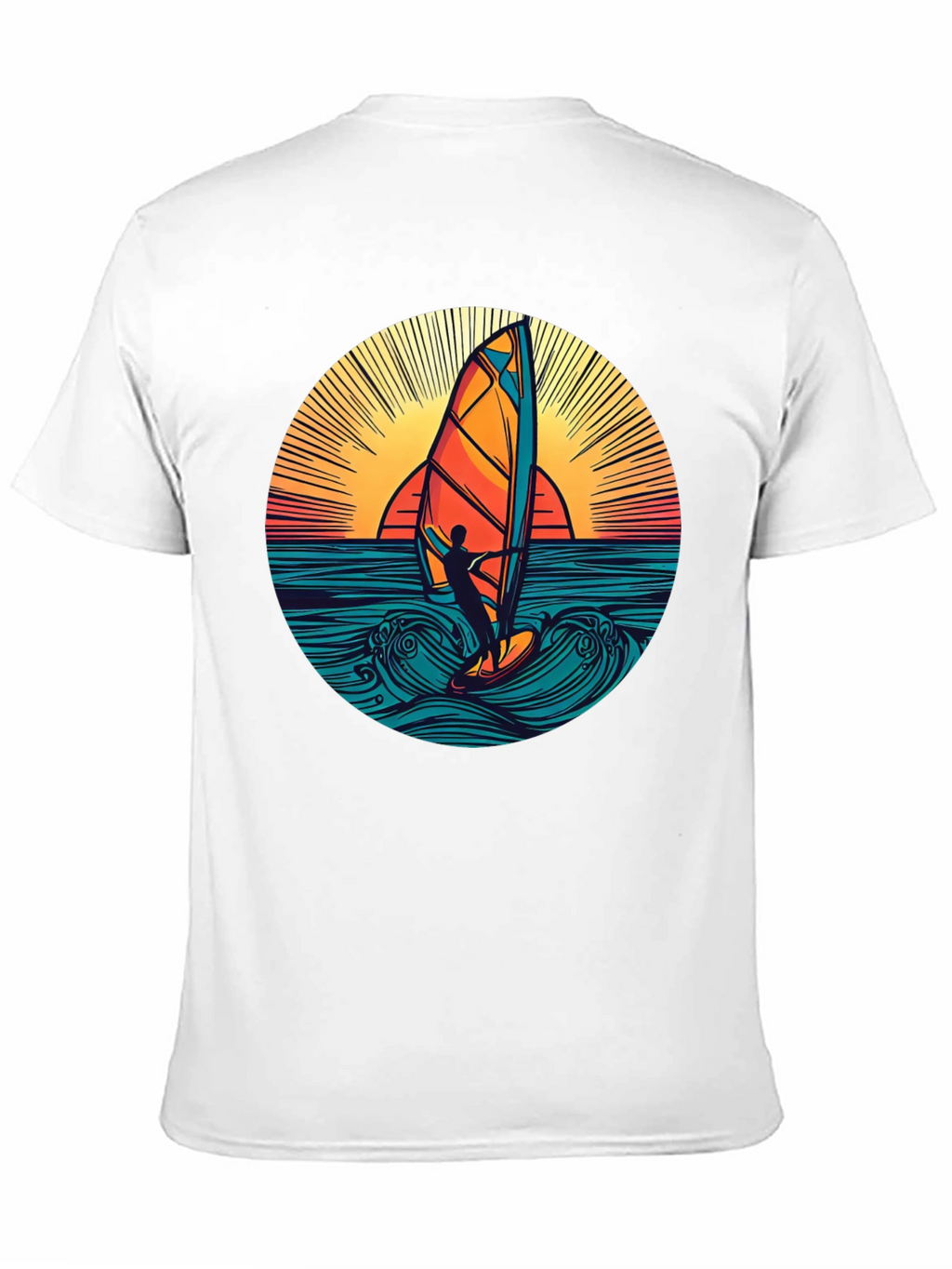 Windsurfer Sunset Graphic T-Shirt