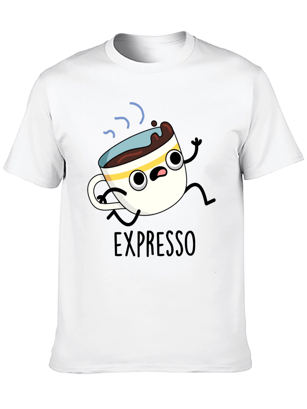 Expresso Run T-Shirt - Cartoon Coffee Tee