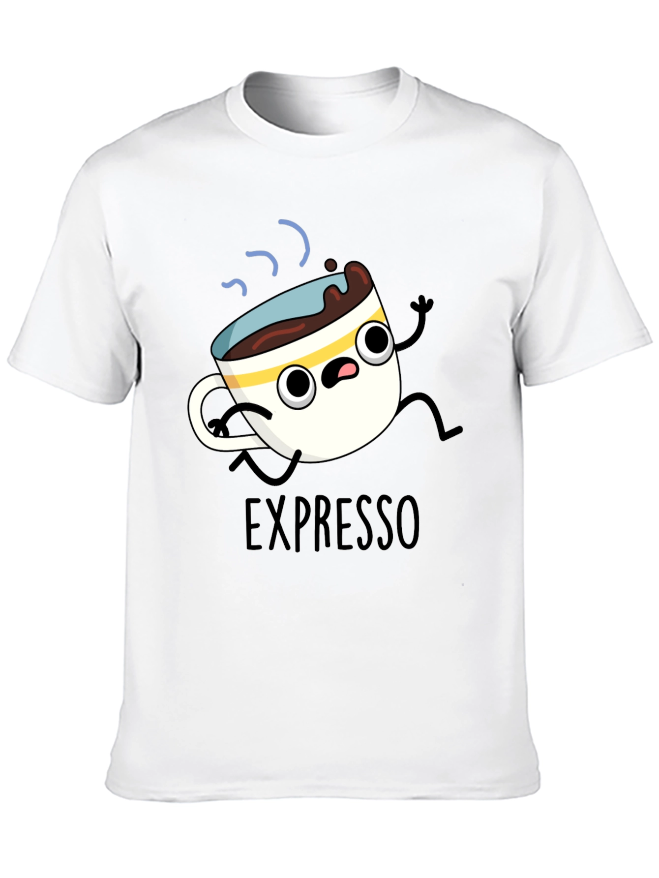 Expresso Run T-Shirt - Cartoon Coffee Tee