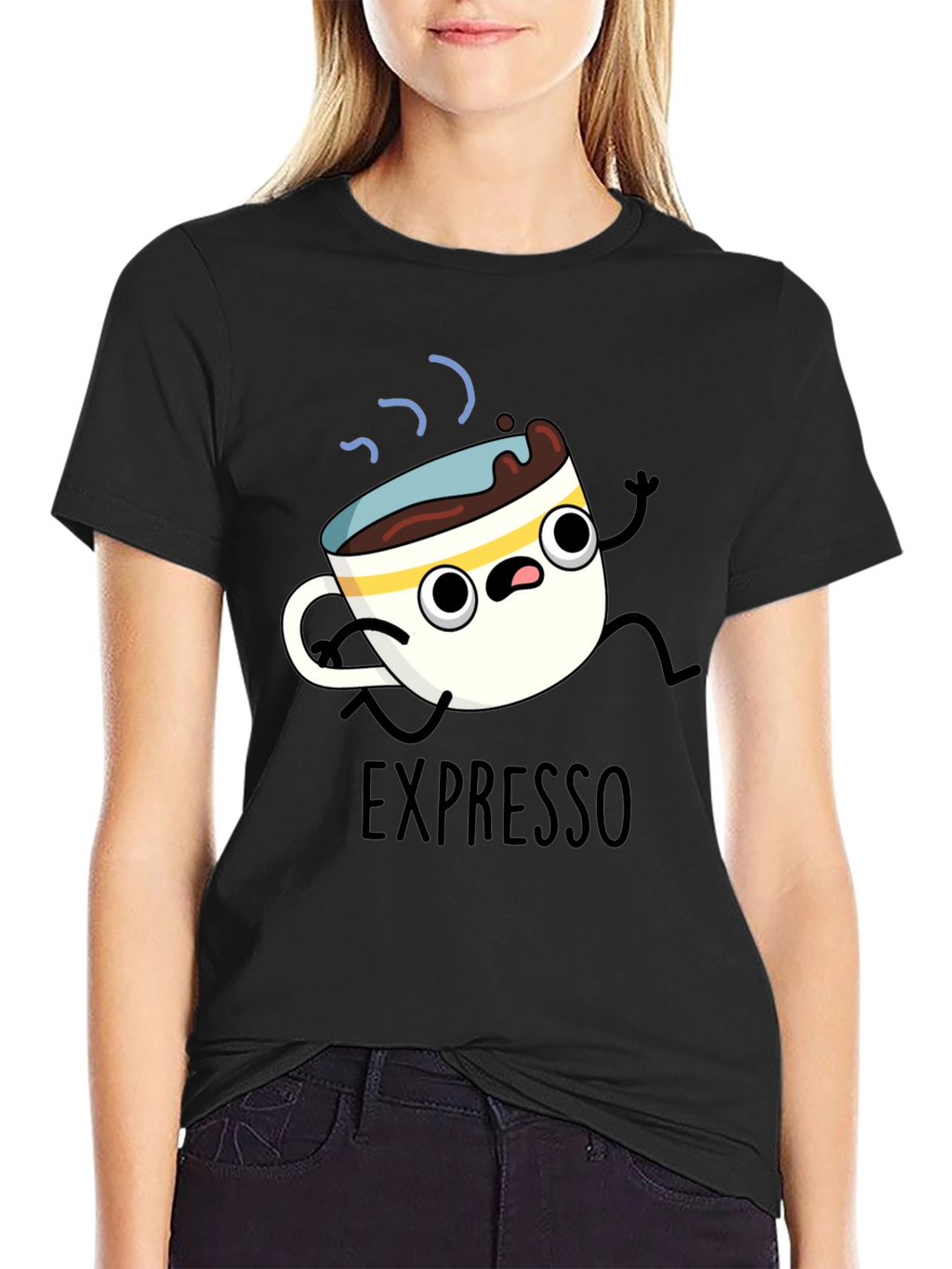 Expresso Run T-Shirt - Cartoon Coffee Tee