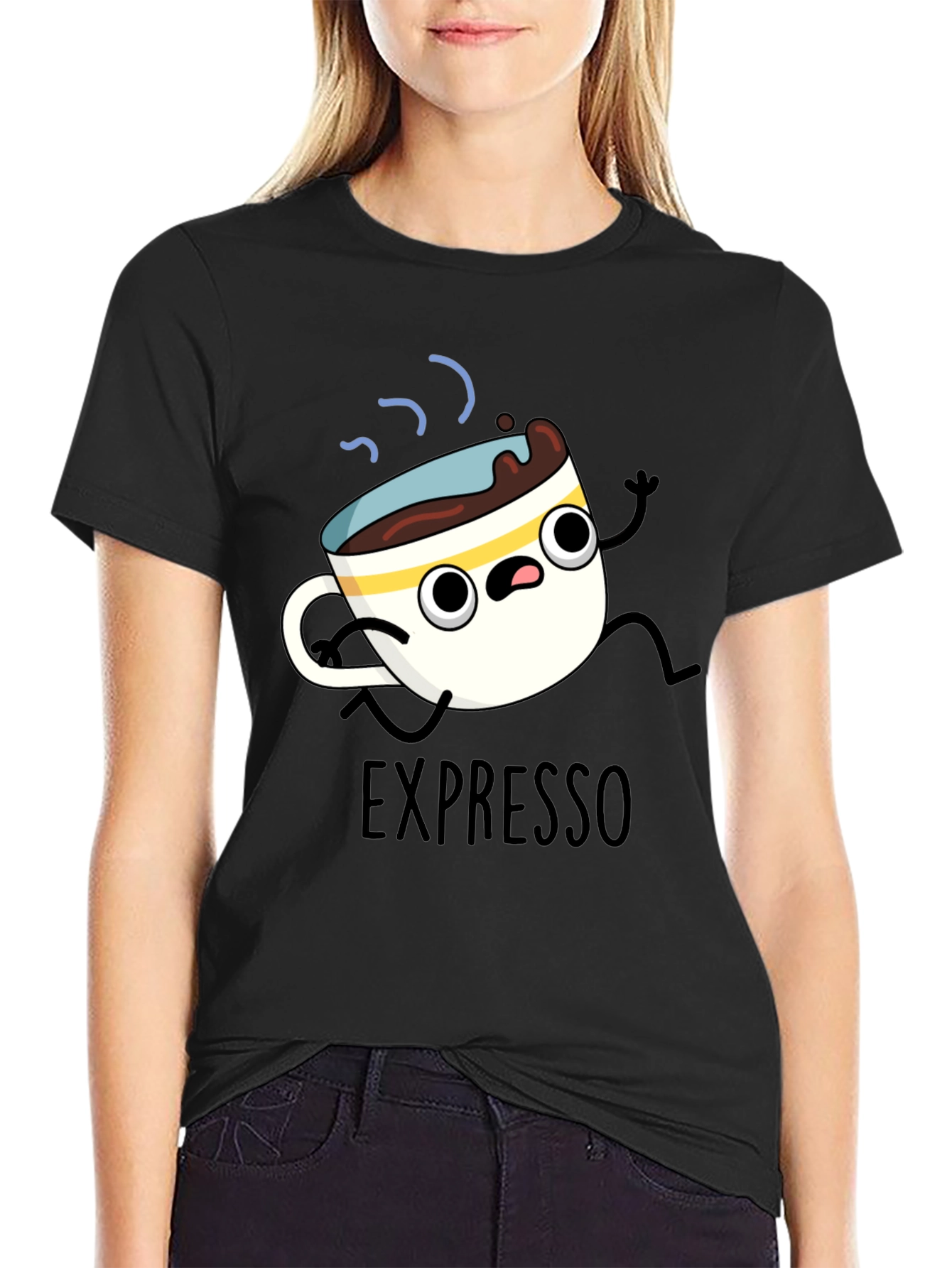 Expresso Run T-Shirt - Cartoon Coffee Tee