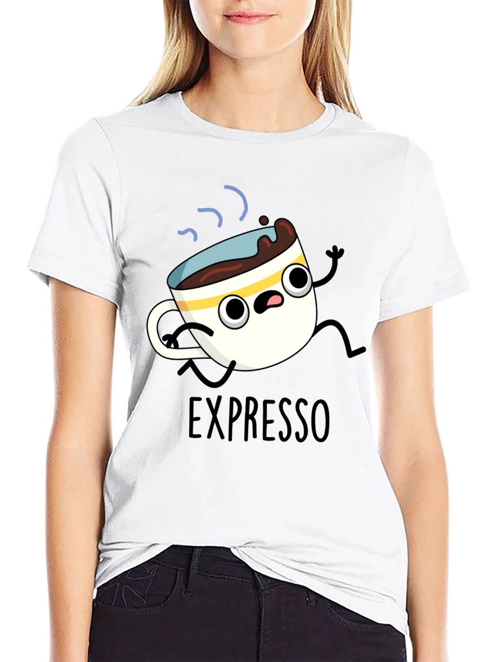 Expresso Run T-Shirt - Cartoon Coffee Tee