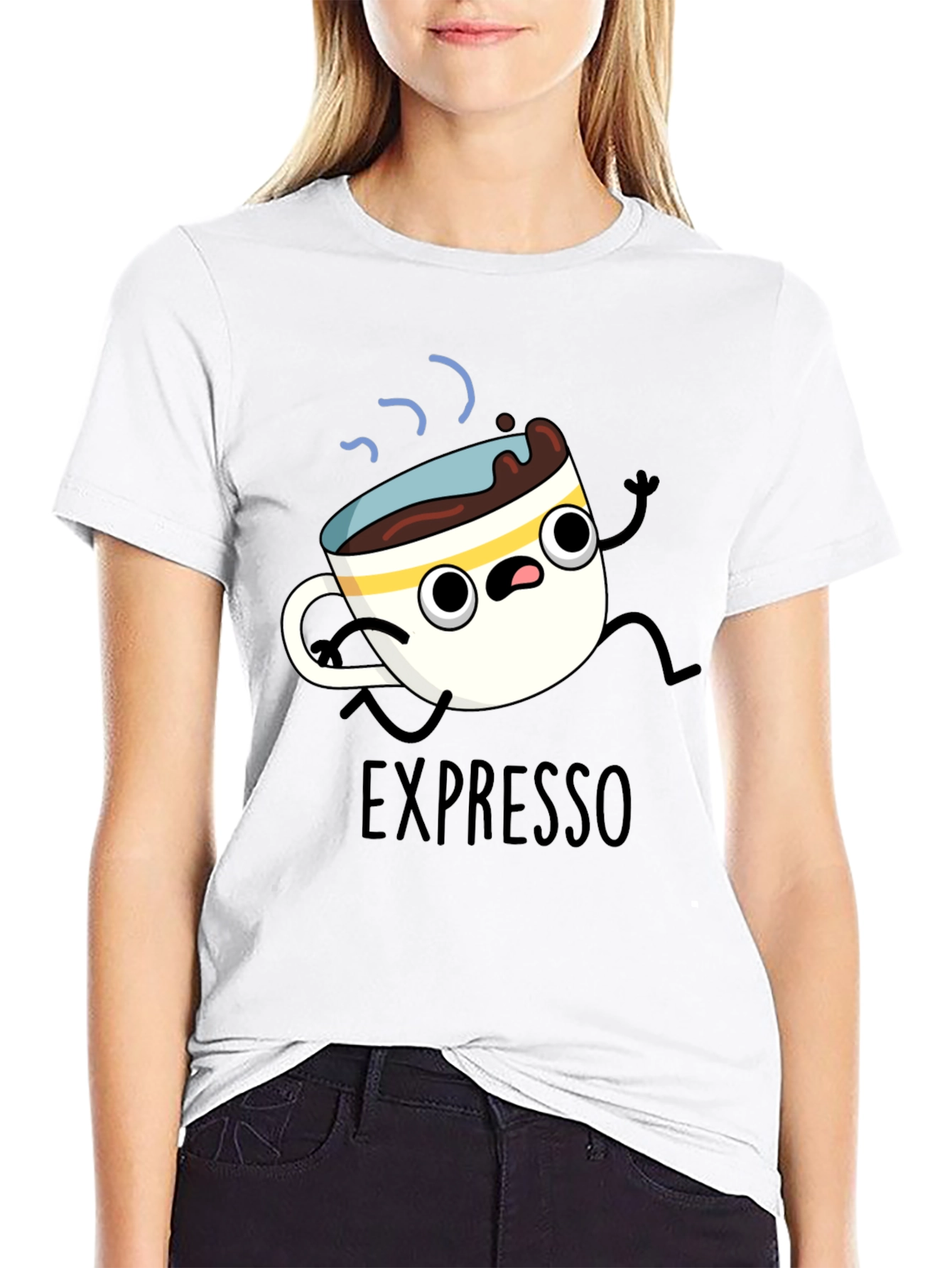 Expresso Run T-Shirt - Cartoon Coffee Tee