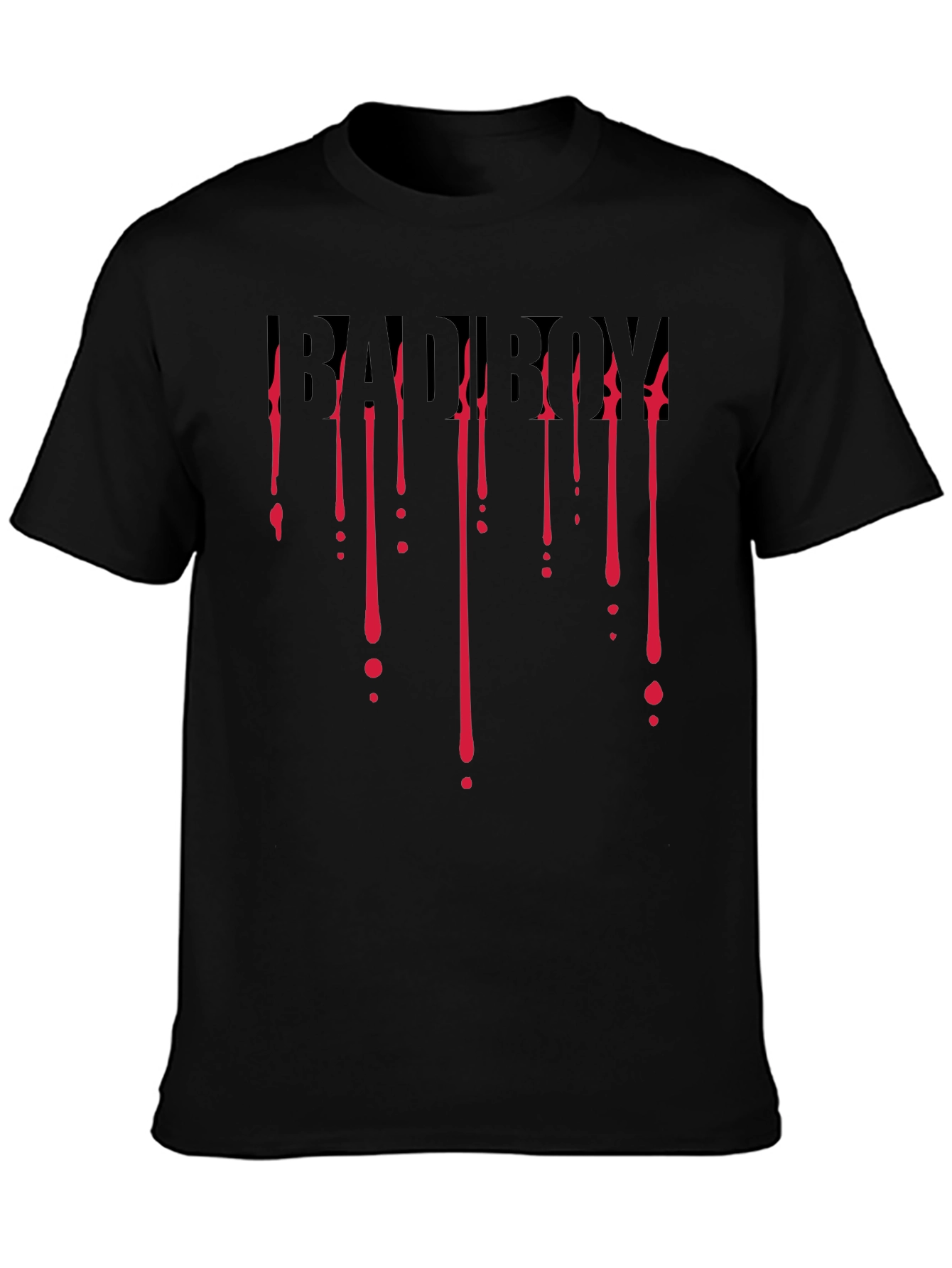 Bad Boy Dripping Blood Graphic Black T-Shirt