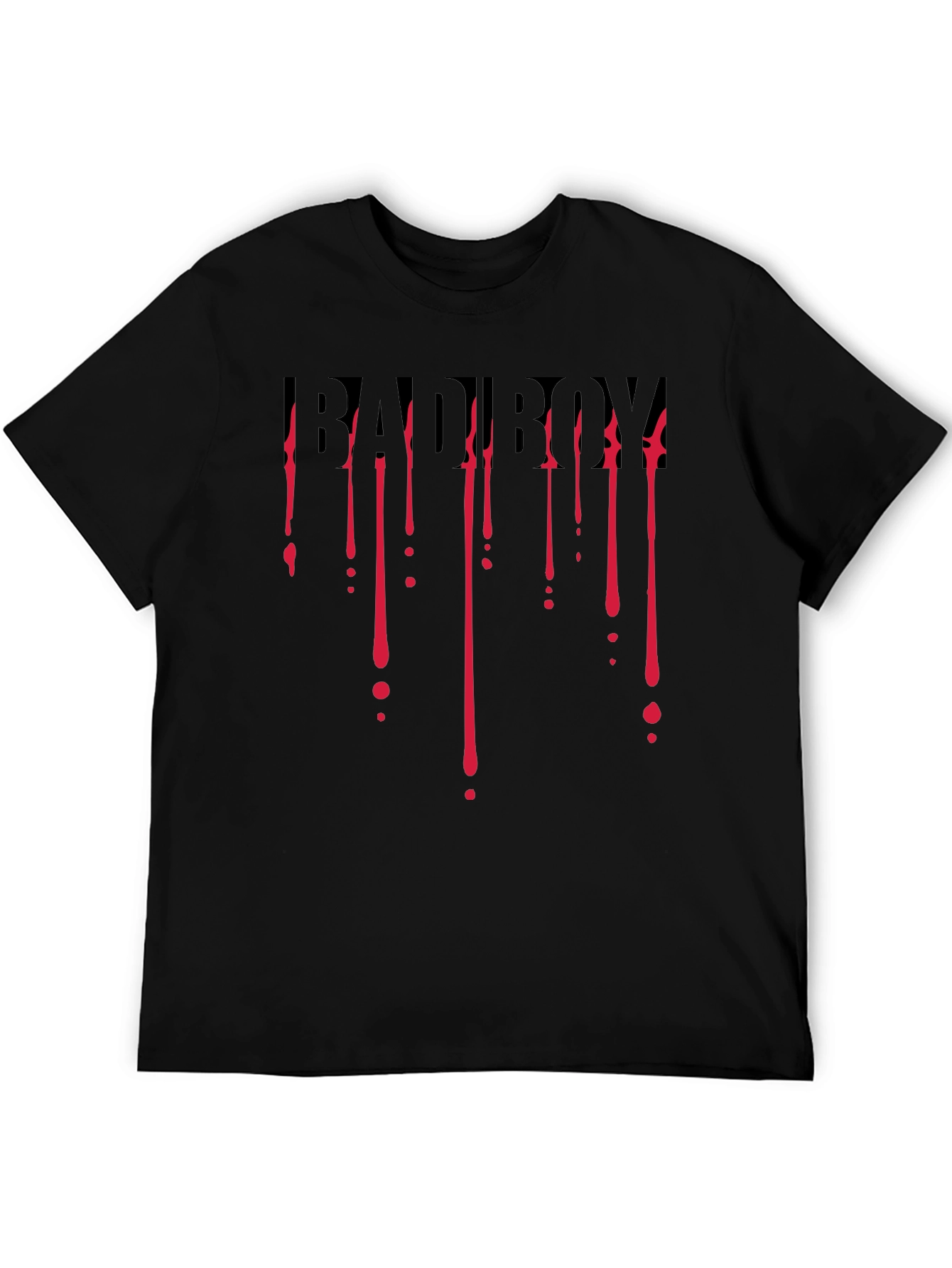 Bad Boy Dripping Blood Graphic Black T-Shirt