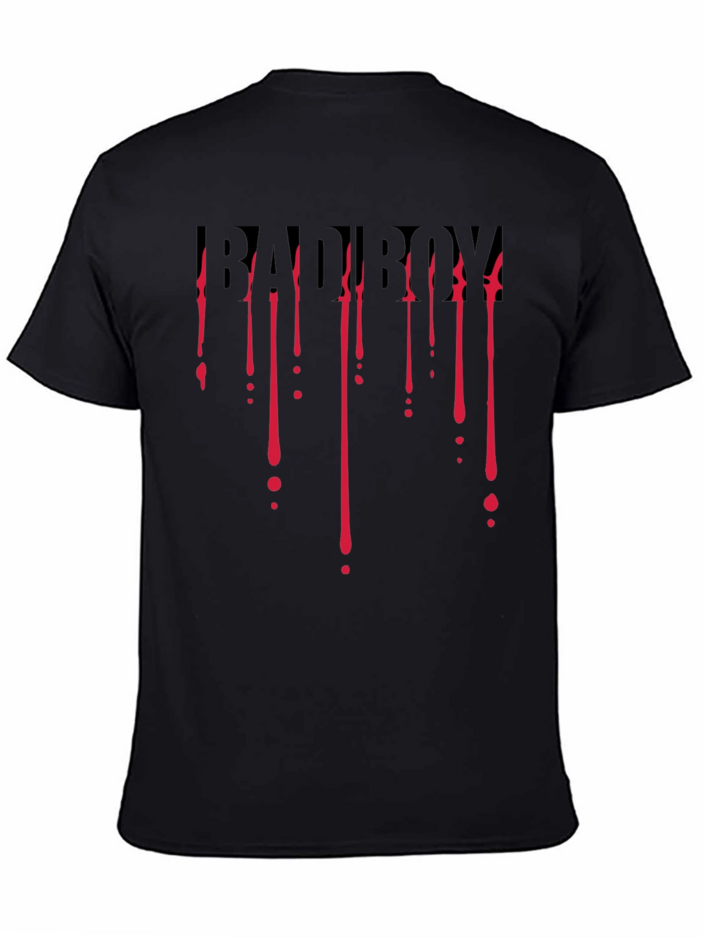 Bad Boy Dripping Blood Graphic Black T-Shirt