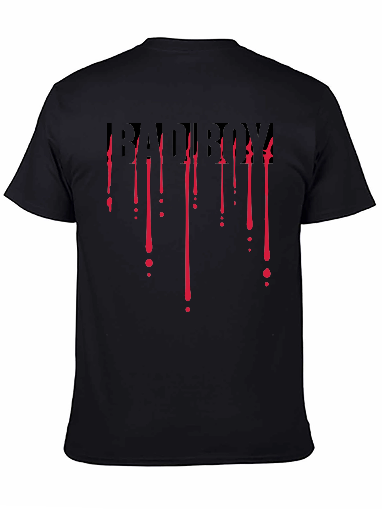 Bad Boy Dripping Blood Graphic Black T-Shirt