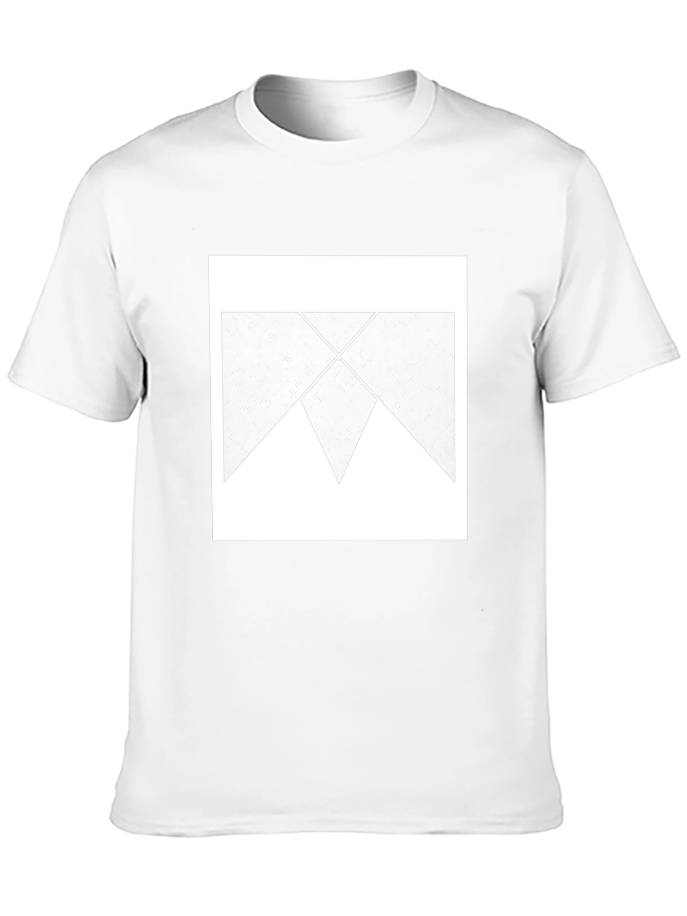 Geometric Print Black Cotton T-Shirt