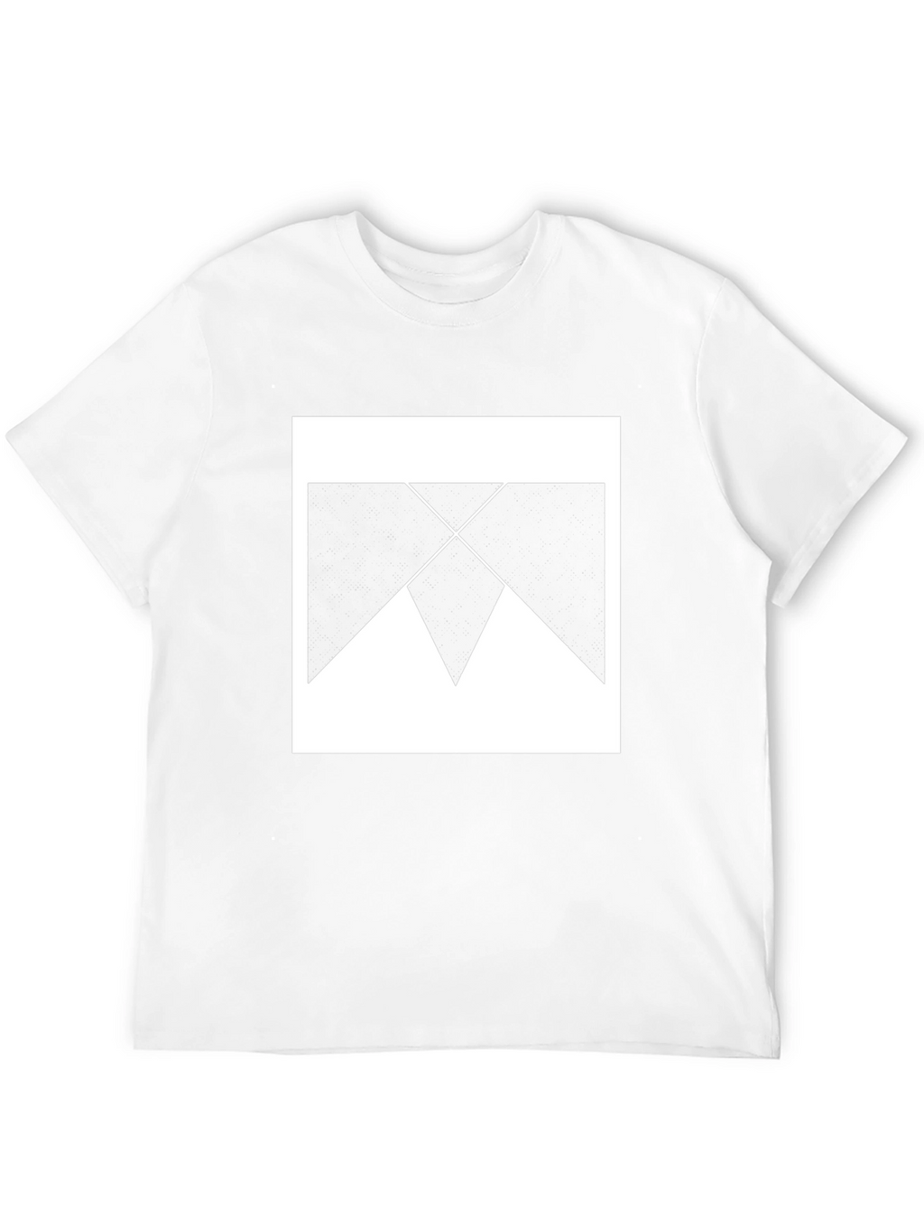 Geometric Print Black Cotton T-Shirt