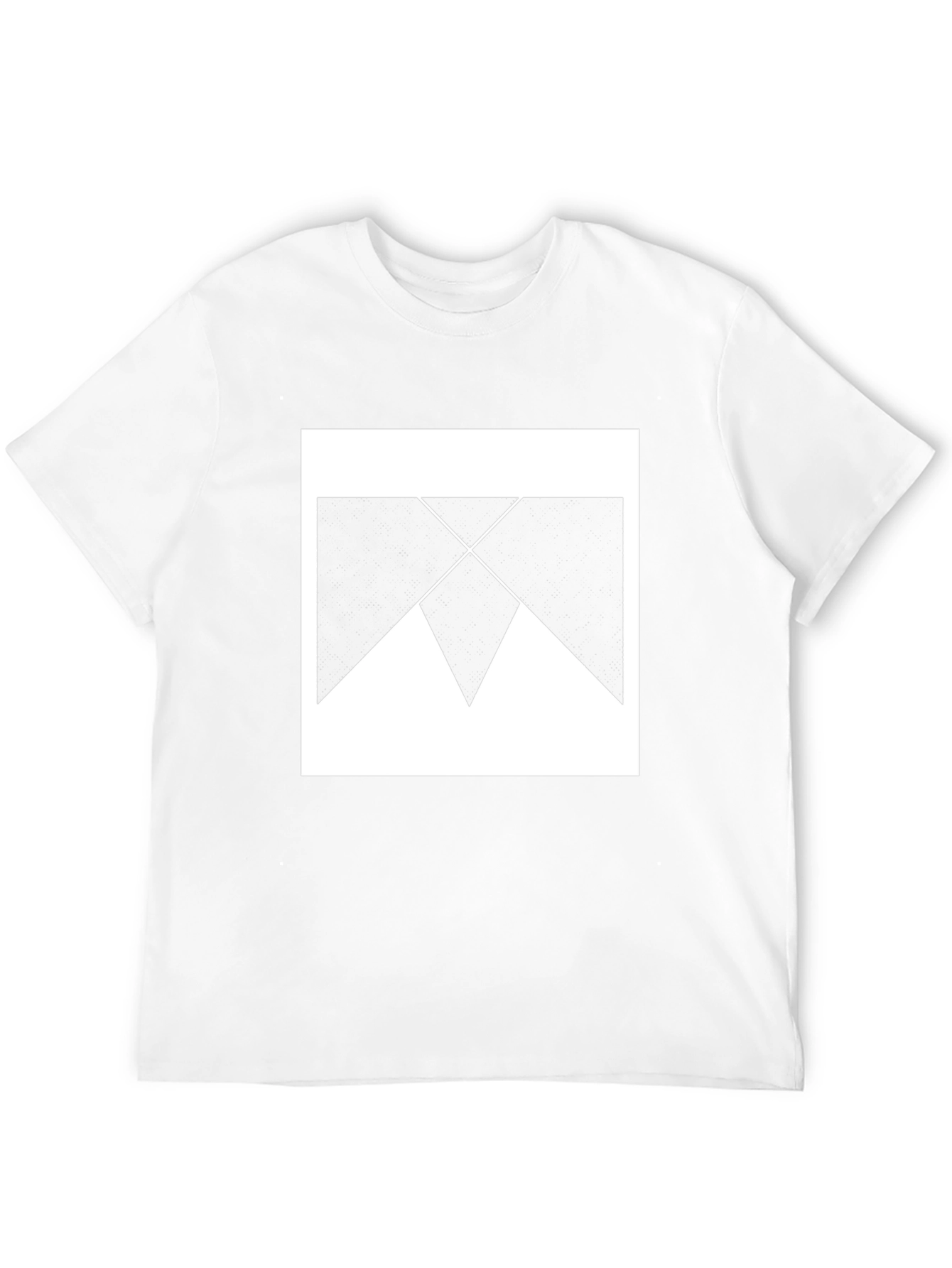 Geometric Print Black Cotton T-Shirt