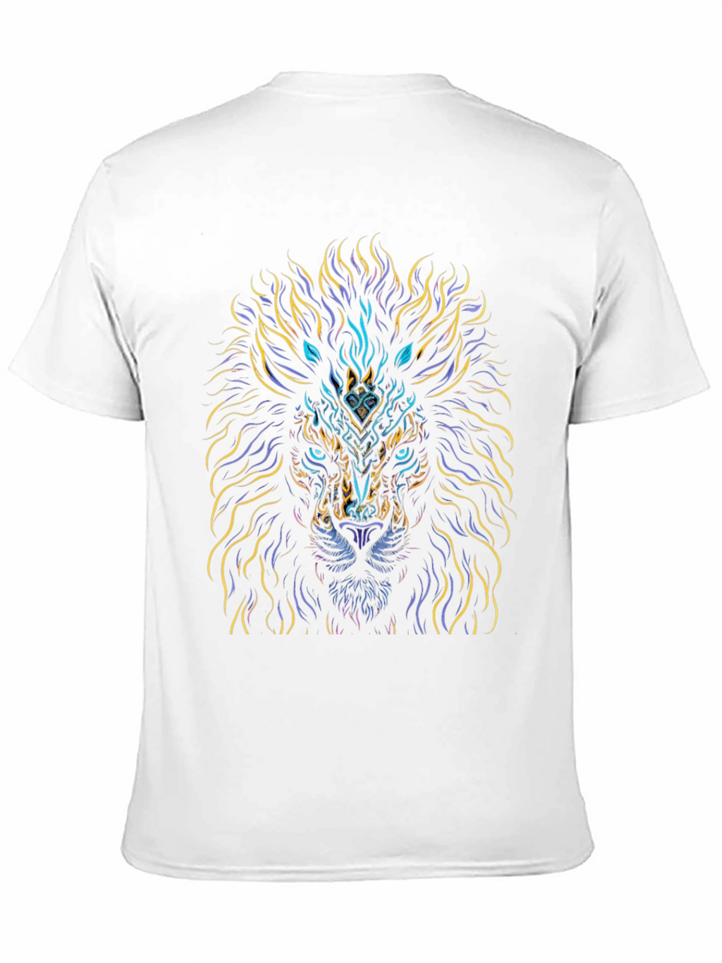 Lion Art Graphic Print Black T-Shirt