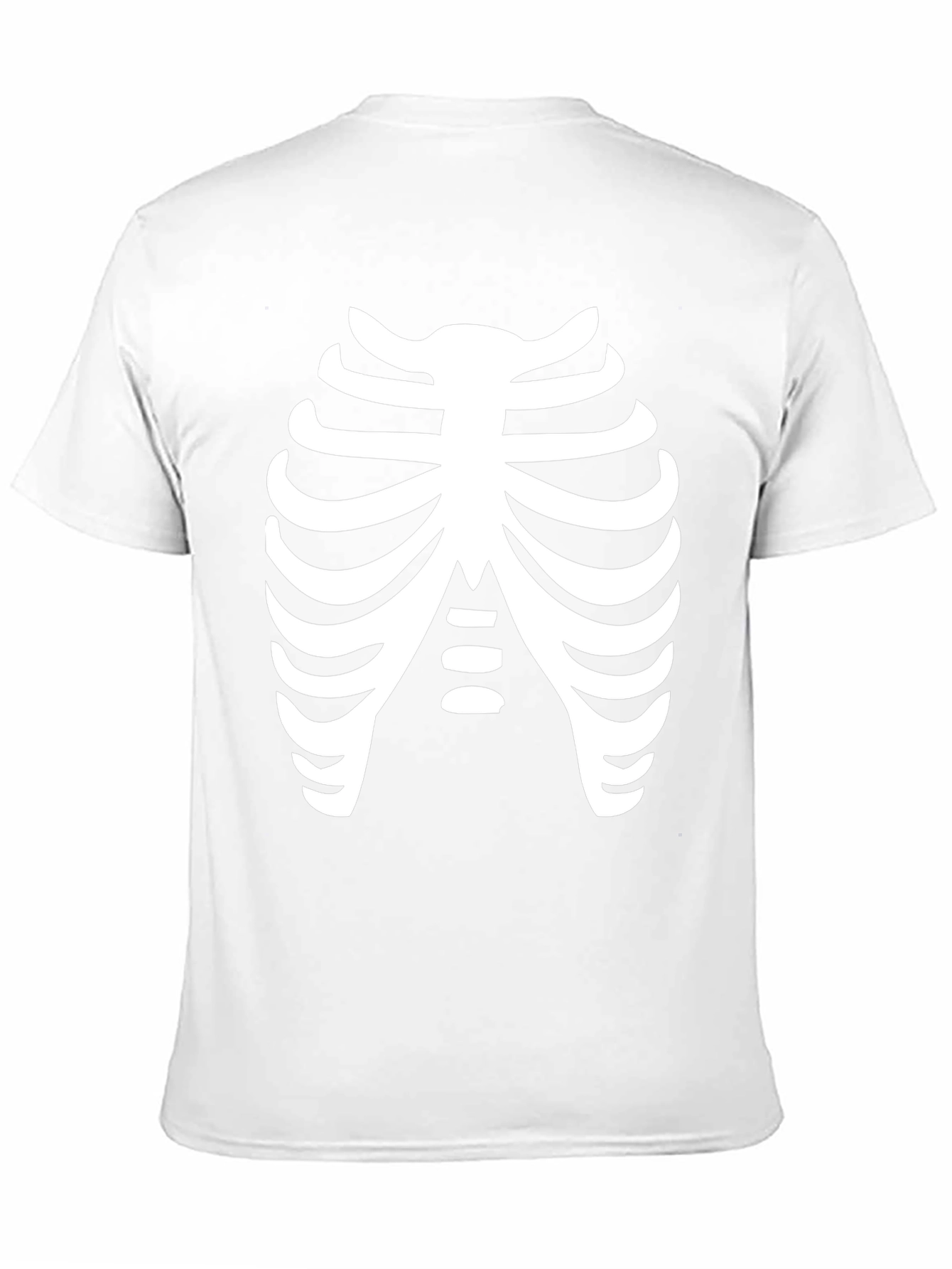 Skeleton Rib Cage Black T-Shirt Costume