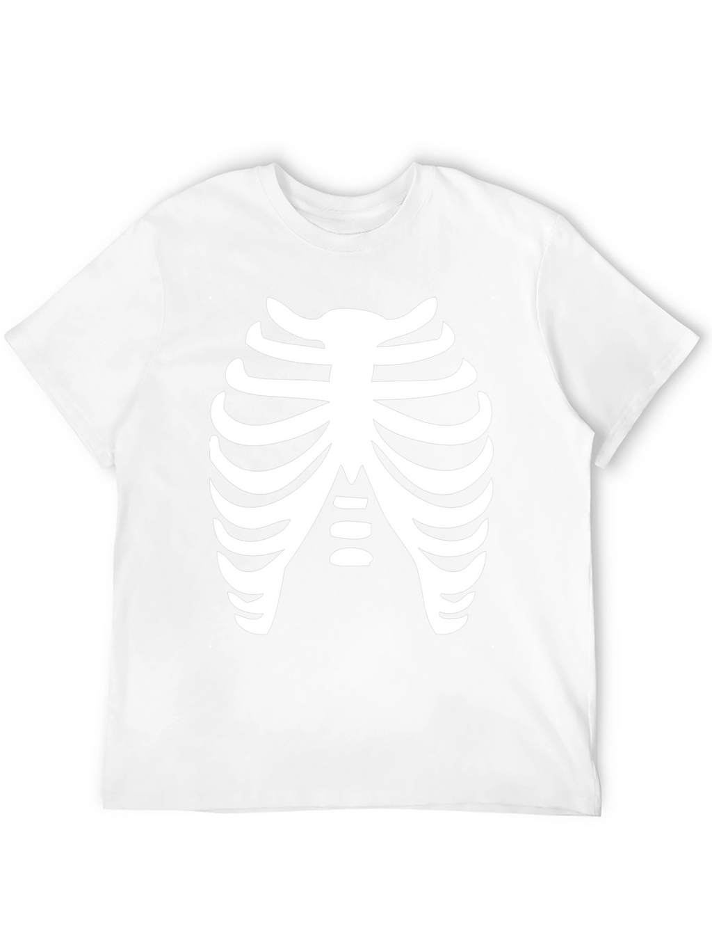 Skeleton Rib Cage Black T-Shirt Costume