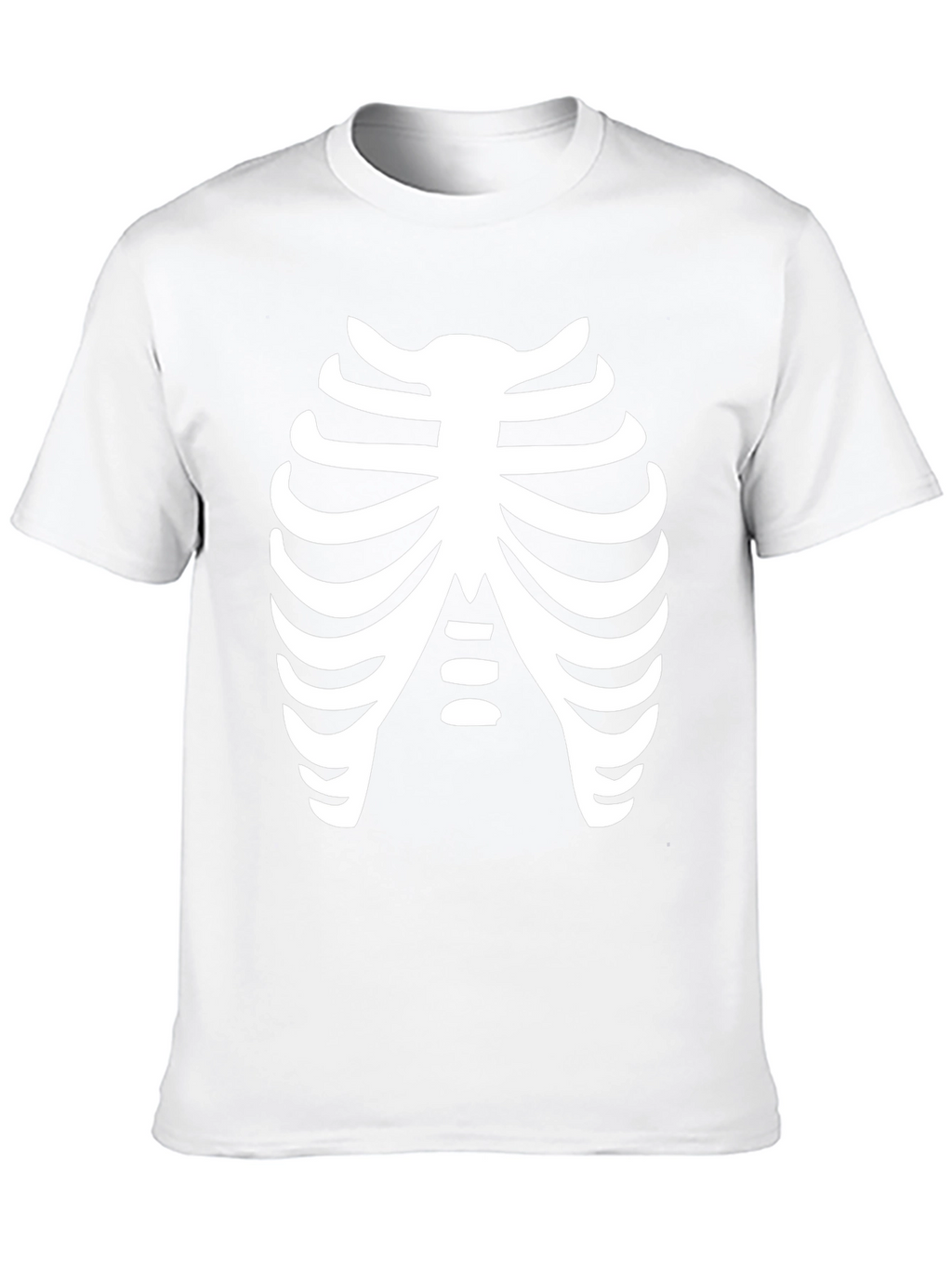 Skeleton Rib Cage Black T-Shirt Costume