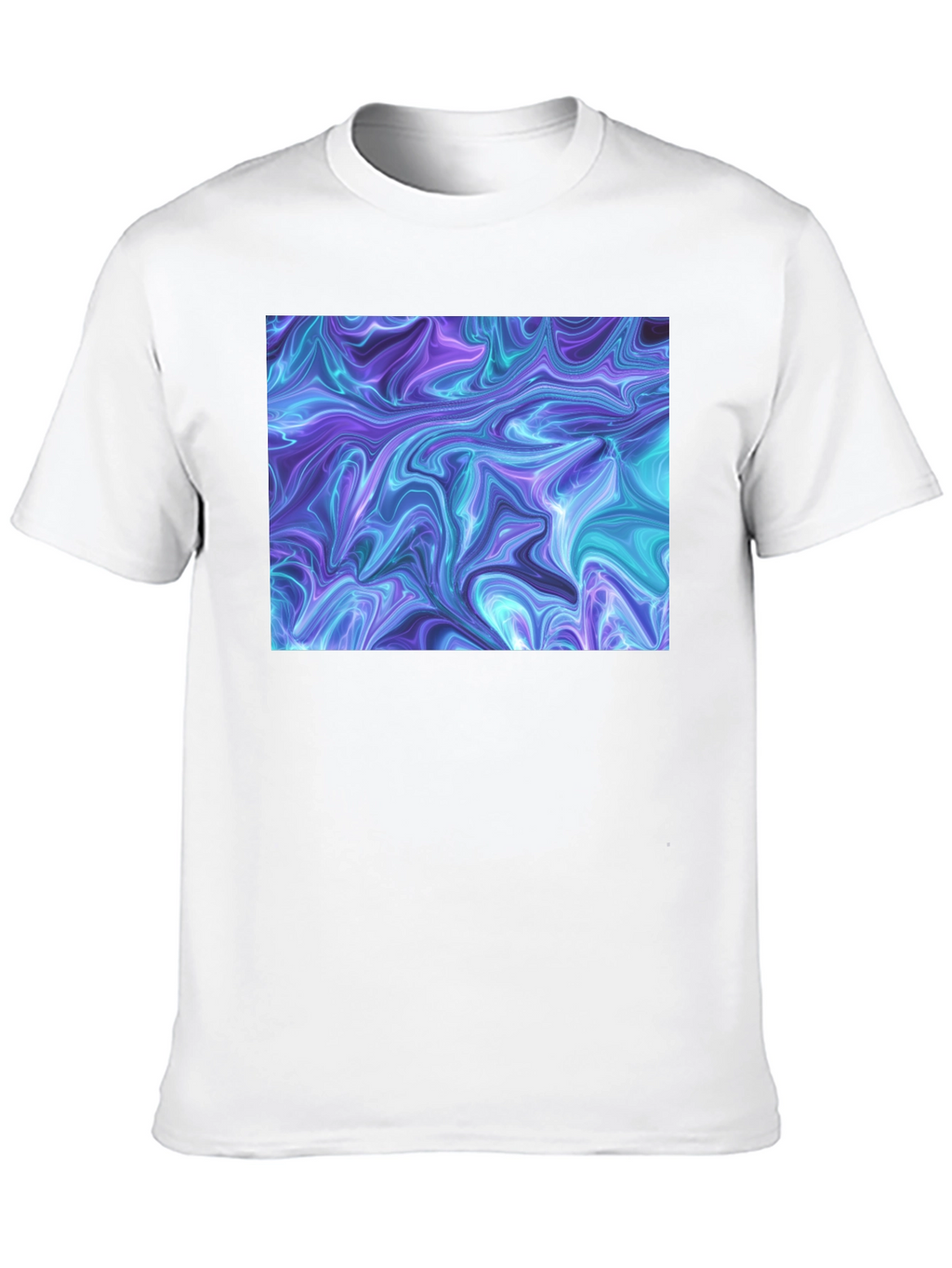 Abstract Swirl Graphic Black T-Shirt