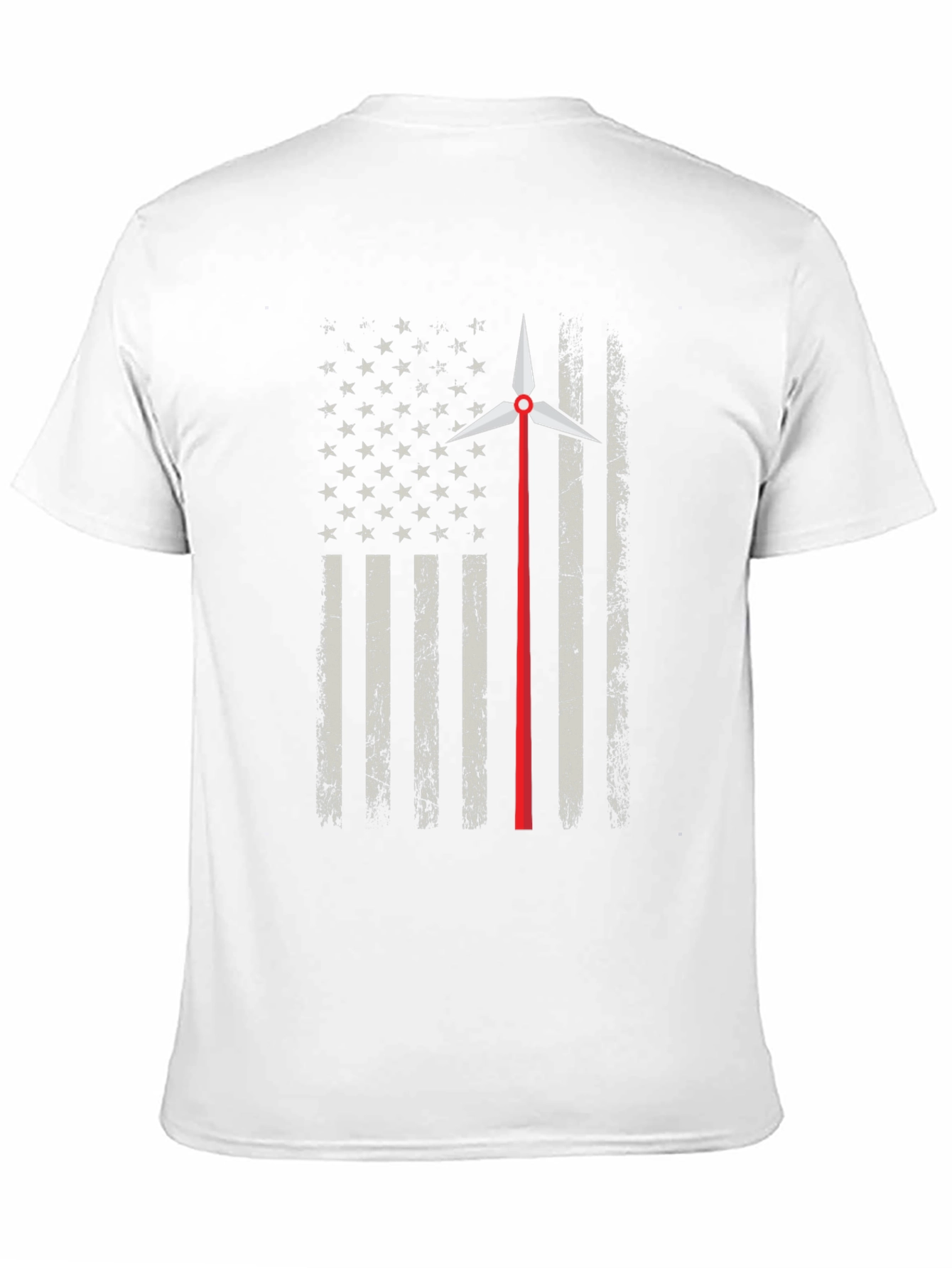 American Flag Wind Turbine T-Shirt