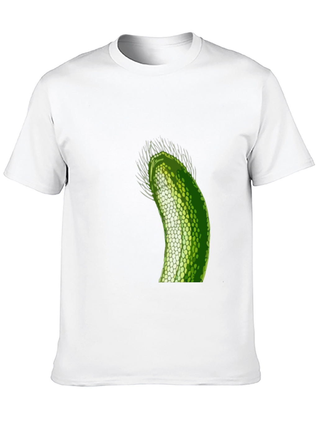 Unique Green Pickle Design Black T-Shirt