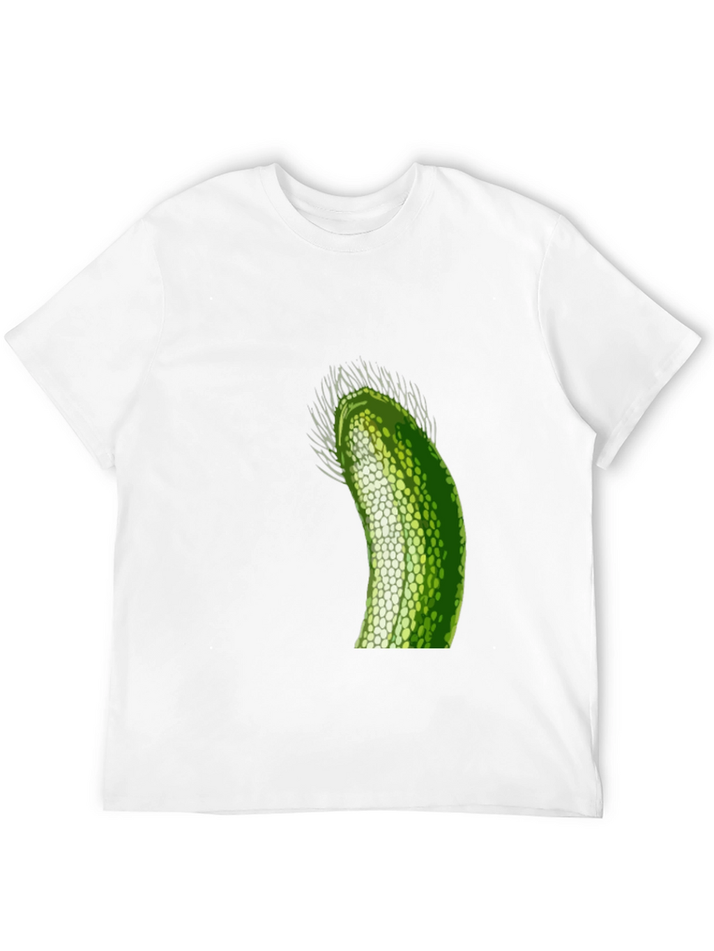 Unique Green Pickle Design Black T-Shirt