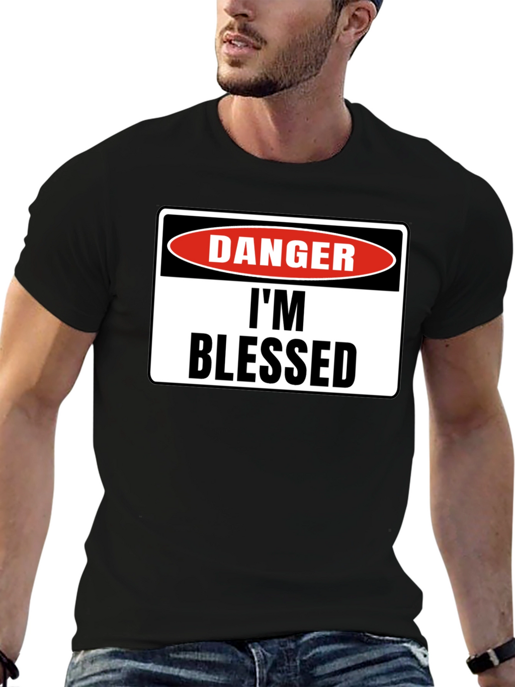 Danger Im Blessed Black T-Shirt