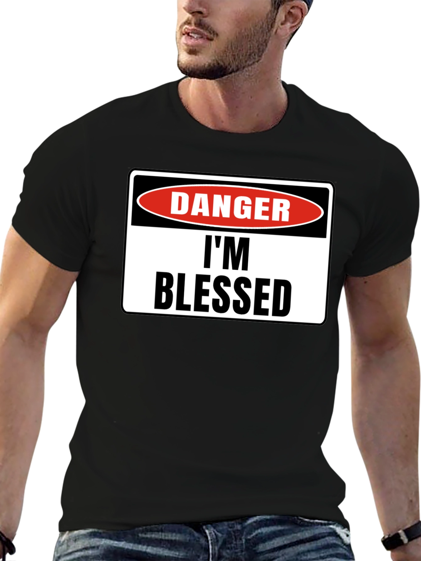 Danger Im Blessed Black T-Shirt