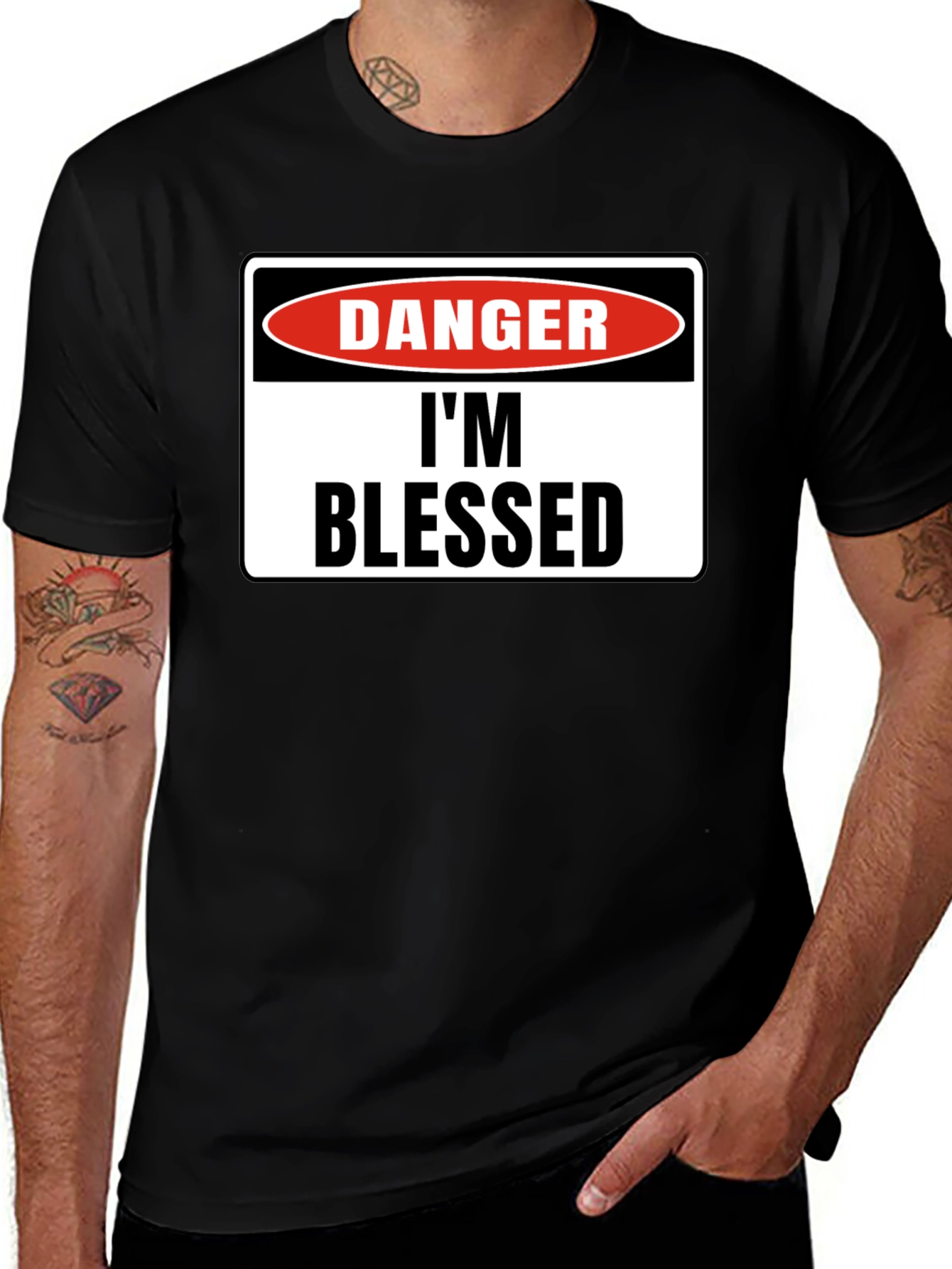 Danger Im Blessed Black T-Shirt