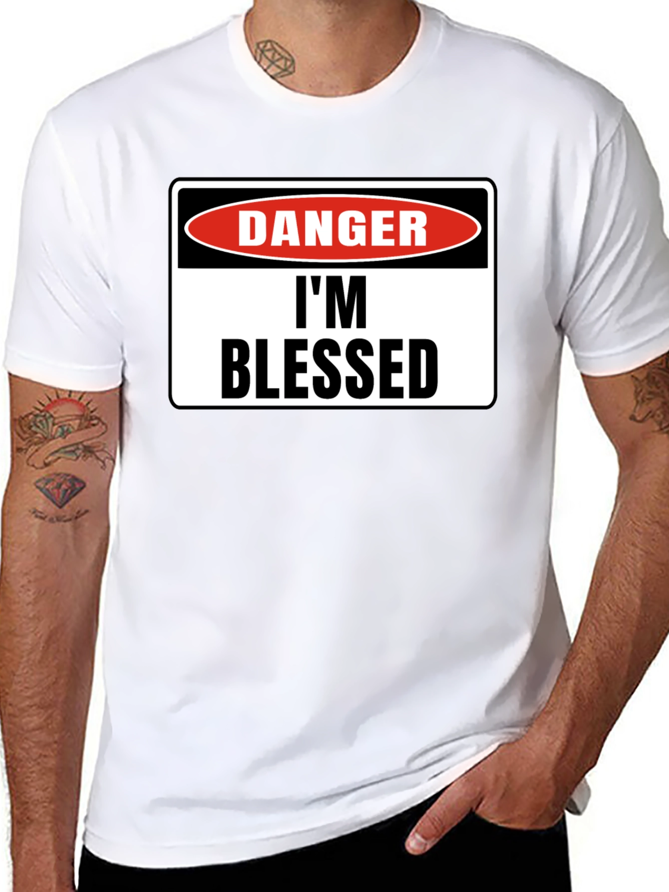Danger Im Blessed Black T-Shirt