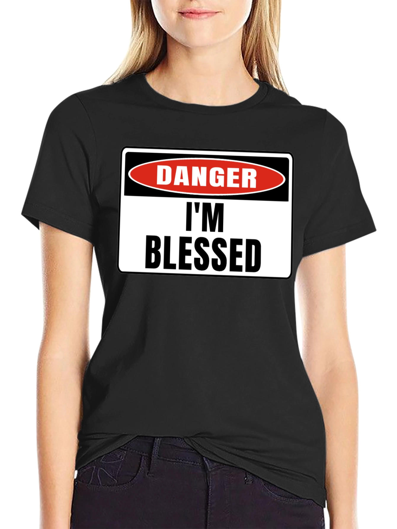 Danger Im Blessed Black T-Shirt