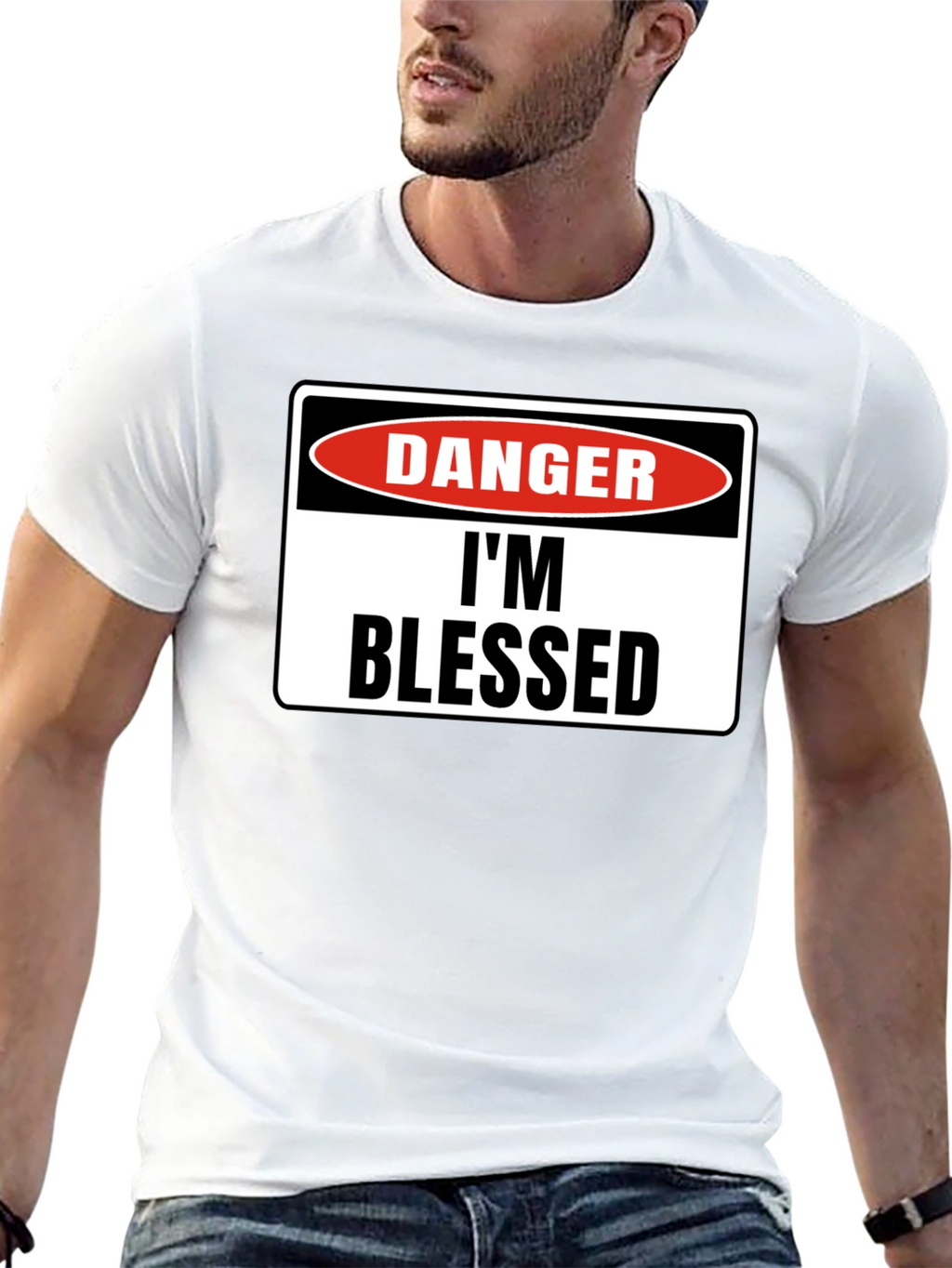 Danger Im Blessed Black T-Shirt