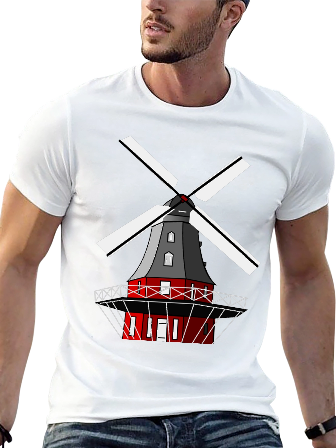 Windmill Graphic Tee - Unique Casual Wear