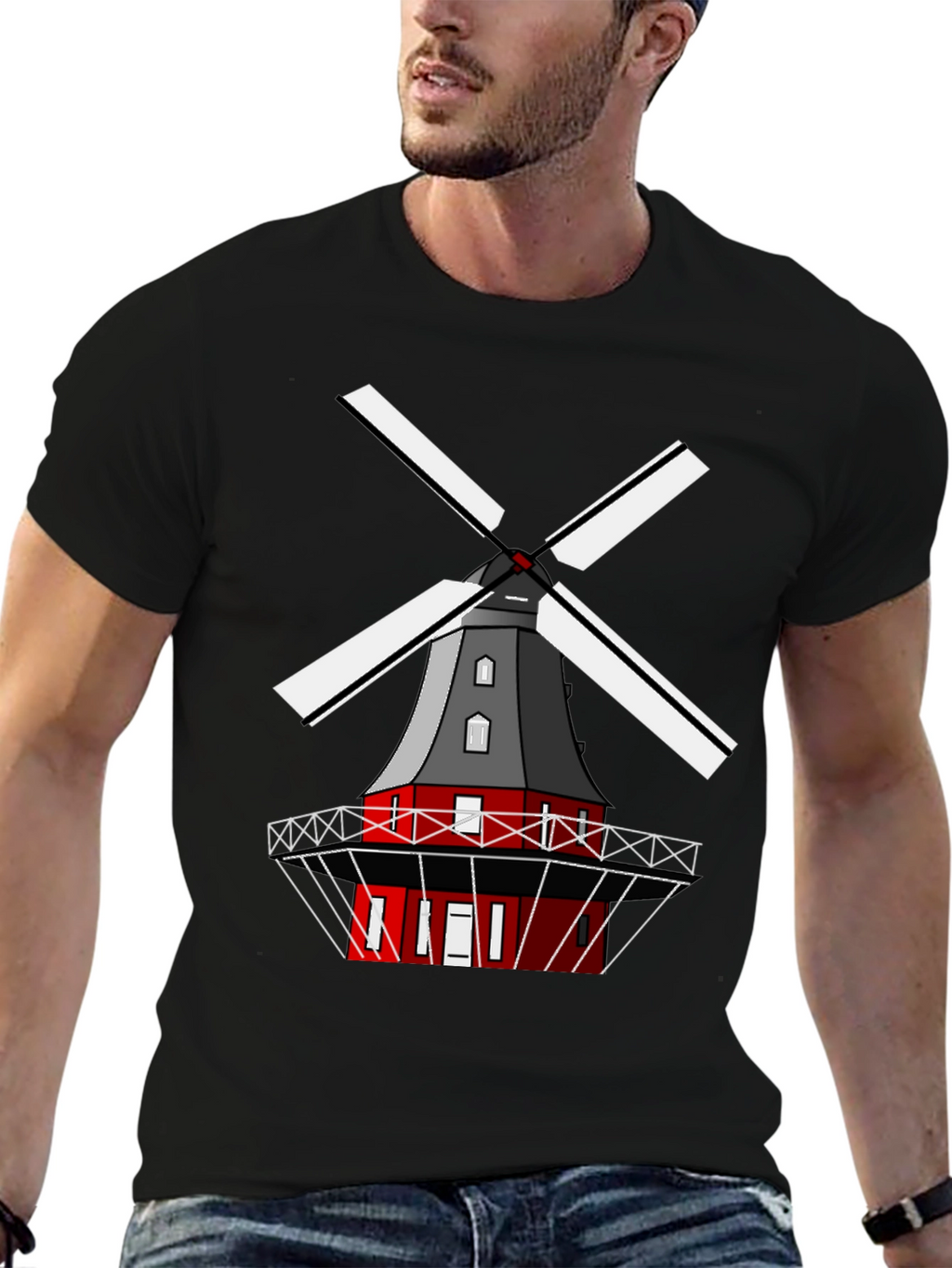 Windmill Graphic Tee - Unique Casual Wear