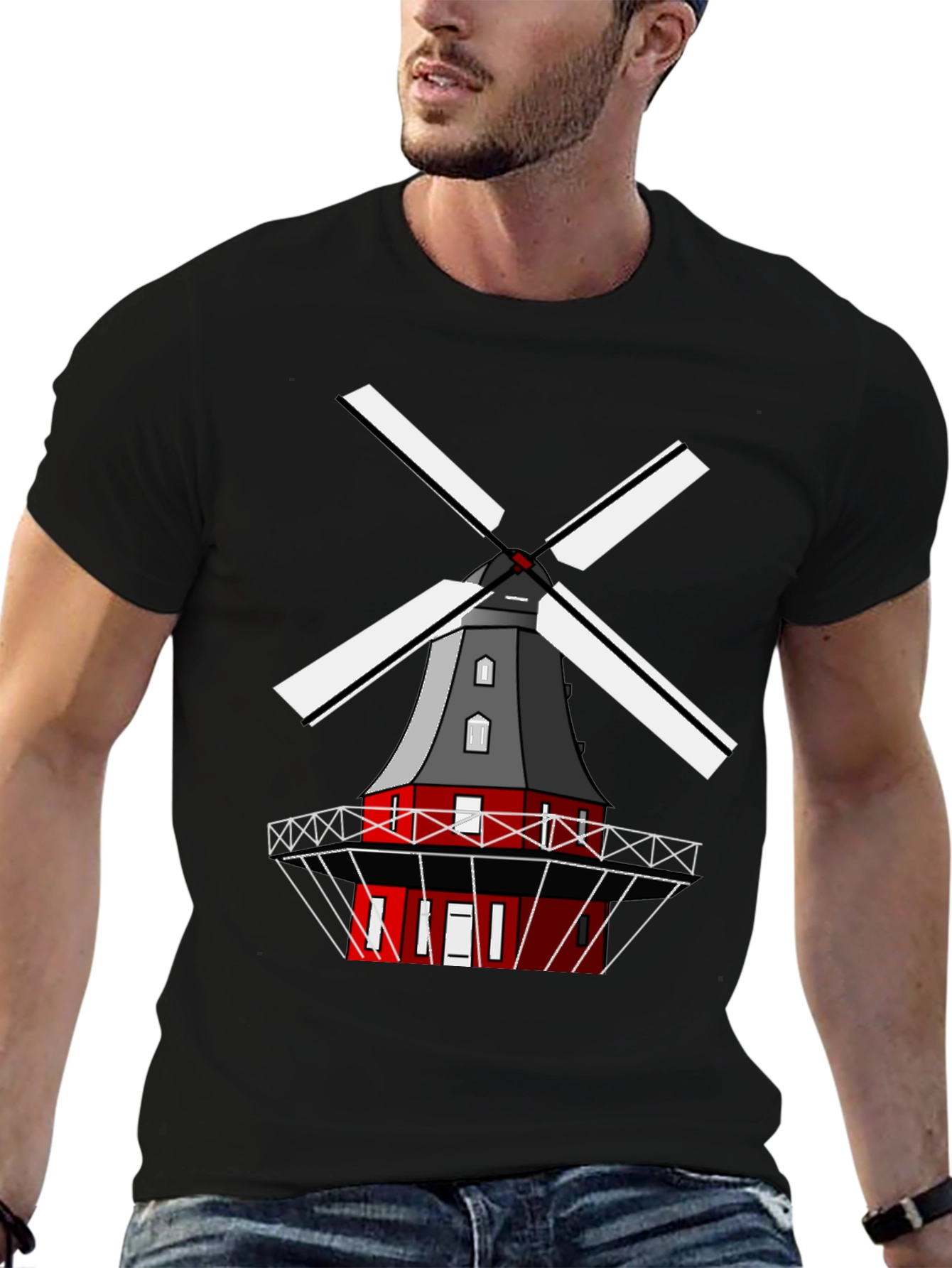 Windmill Graphic Tee - Unique Casual Wear