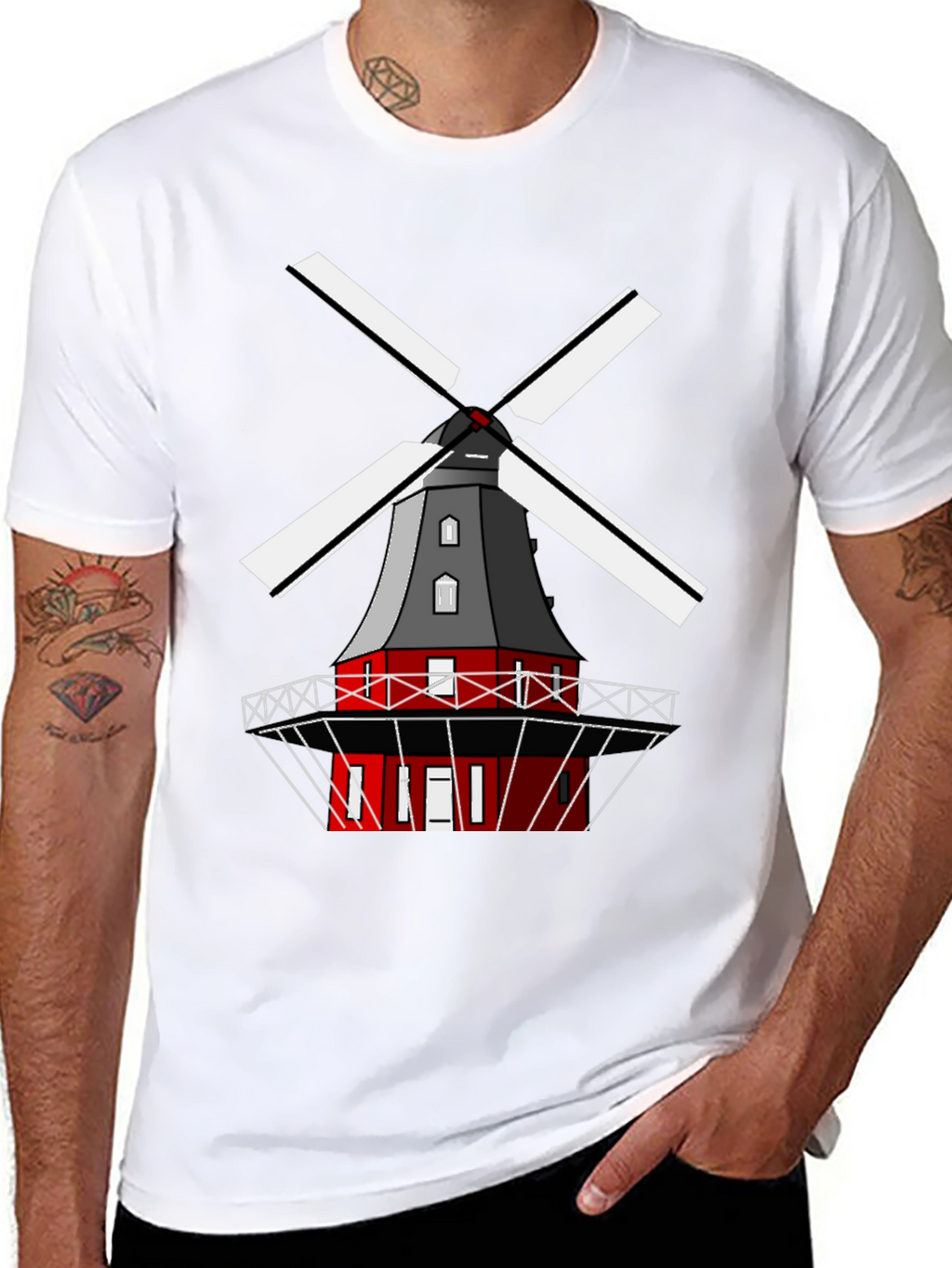 Windmill Graphic Tee - Unique Casual Wear