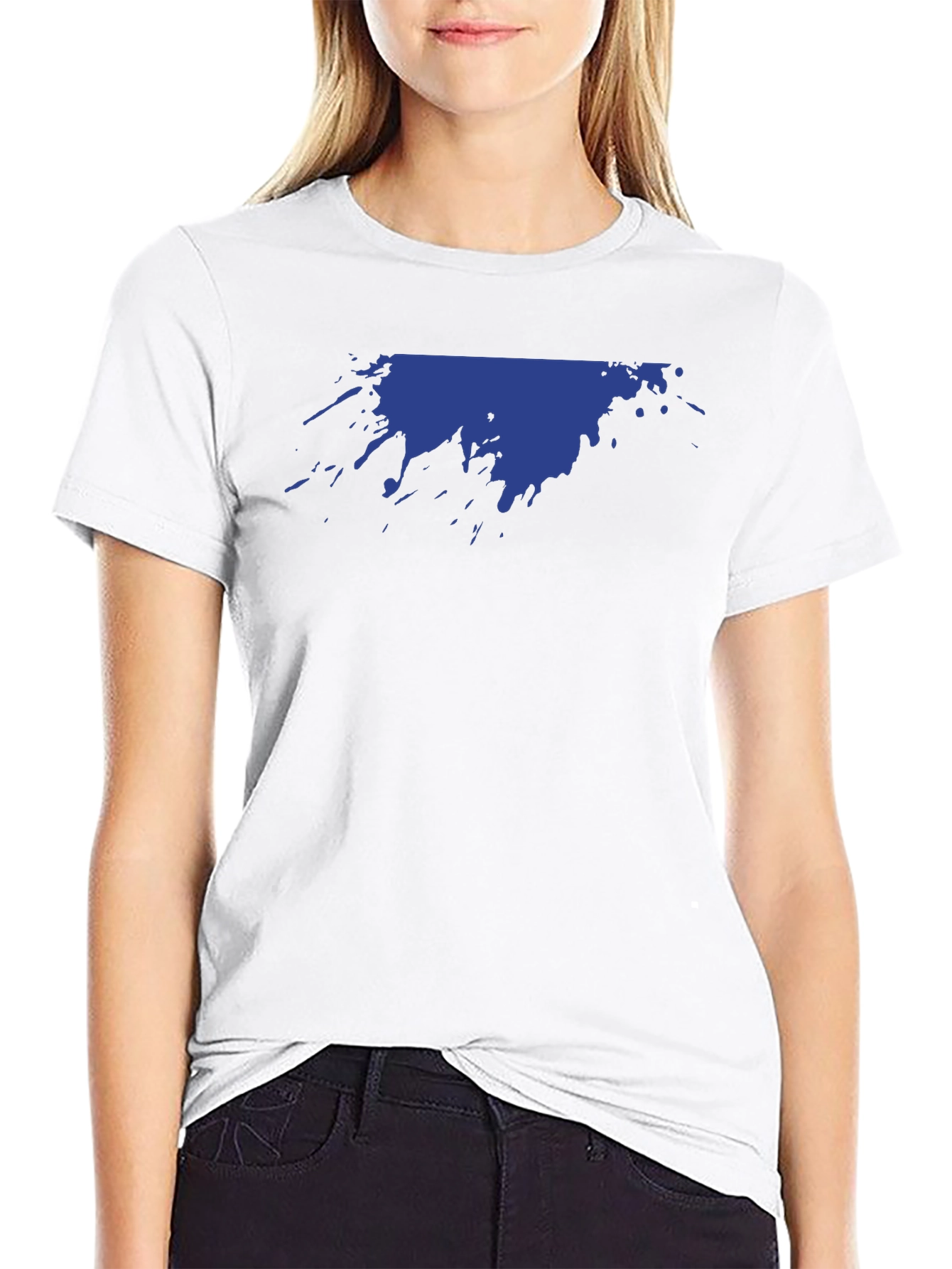 Abstract Splatter Graphic Tee - Black