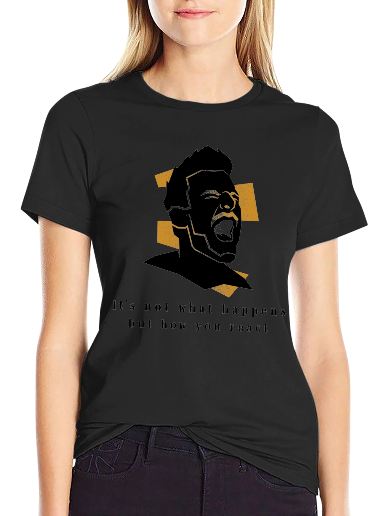 Motivational Graphic Print Tee - Its Not What Happens