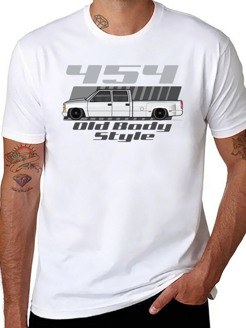 454 Old Body Style Truck Graphic Tee - Black