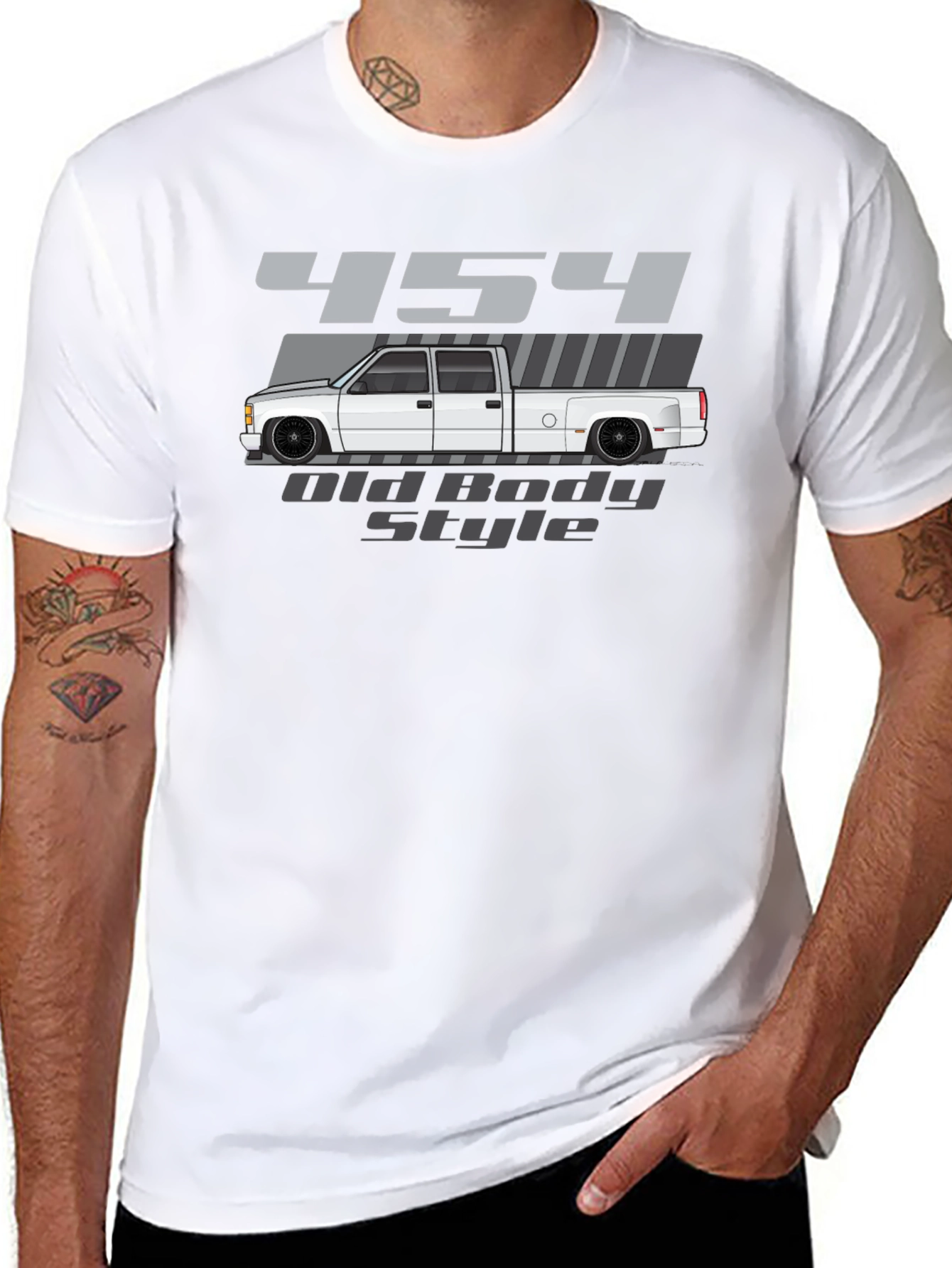 454 Old Body Style Truck Graphic Tee - Black
